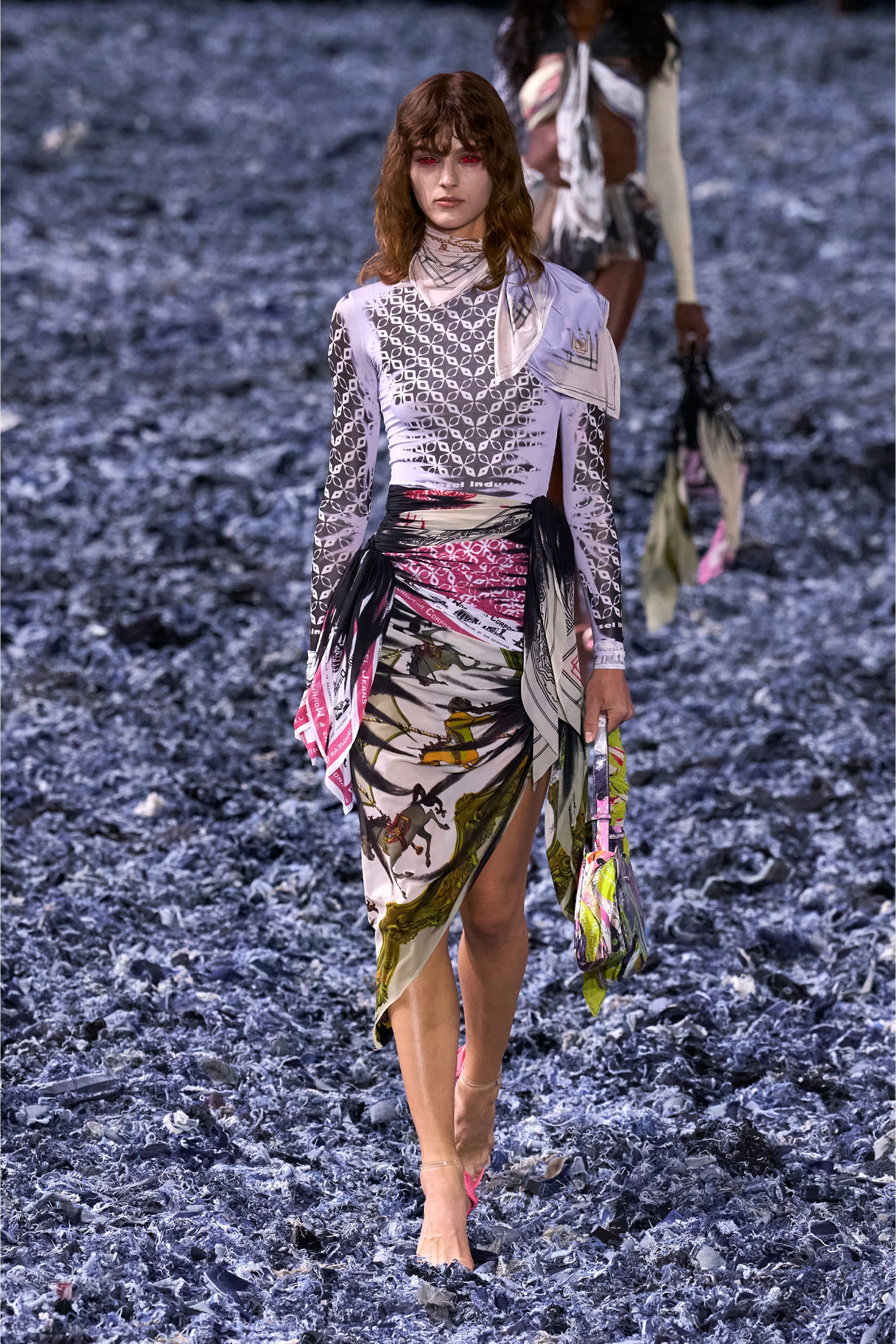 Diesel - PLAY SHOULDER, Female's ショルダーバッグ in ピンク/イエロー - 1