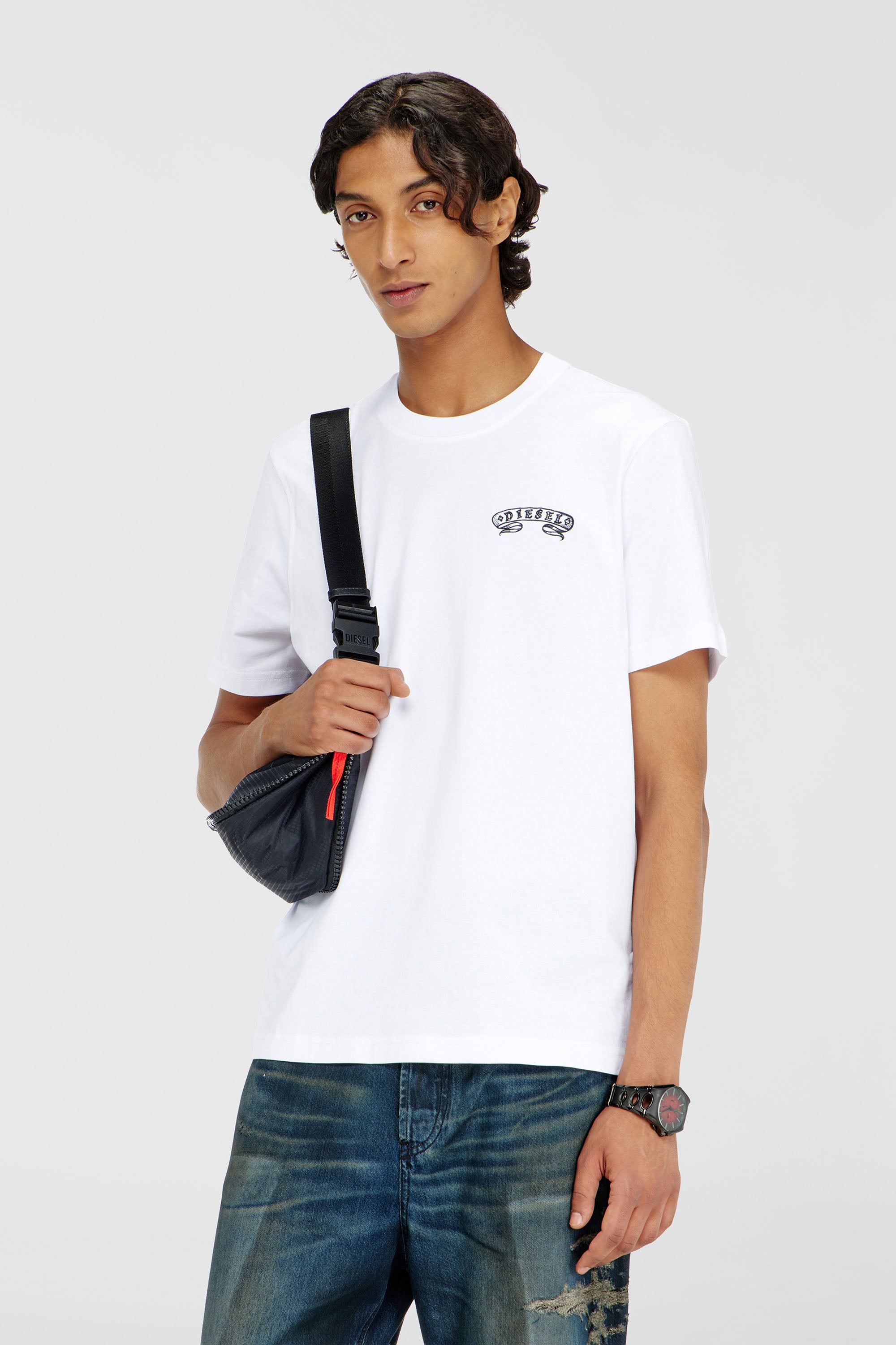 Diesel - T-ADJUST-AA9, Male's Tシャツ in ホワイト - 1
