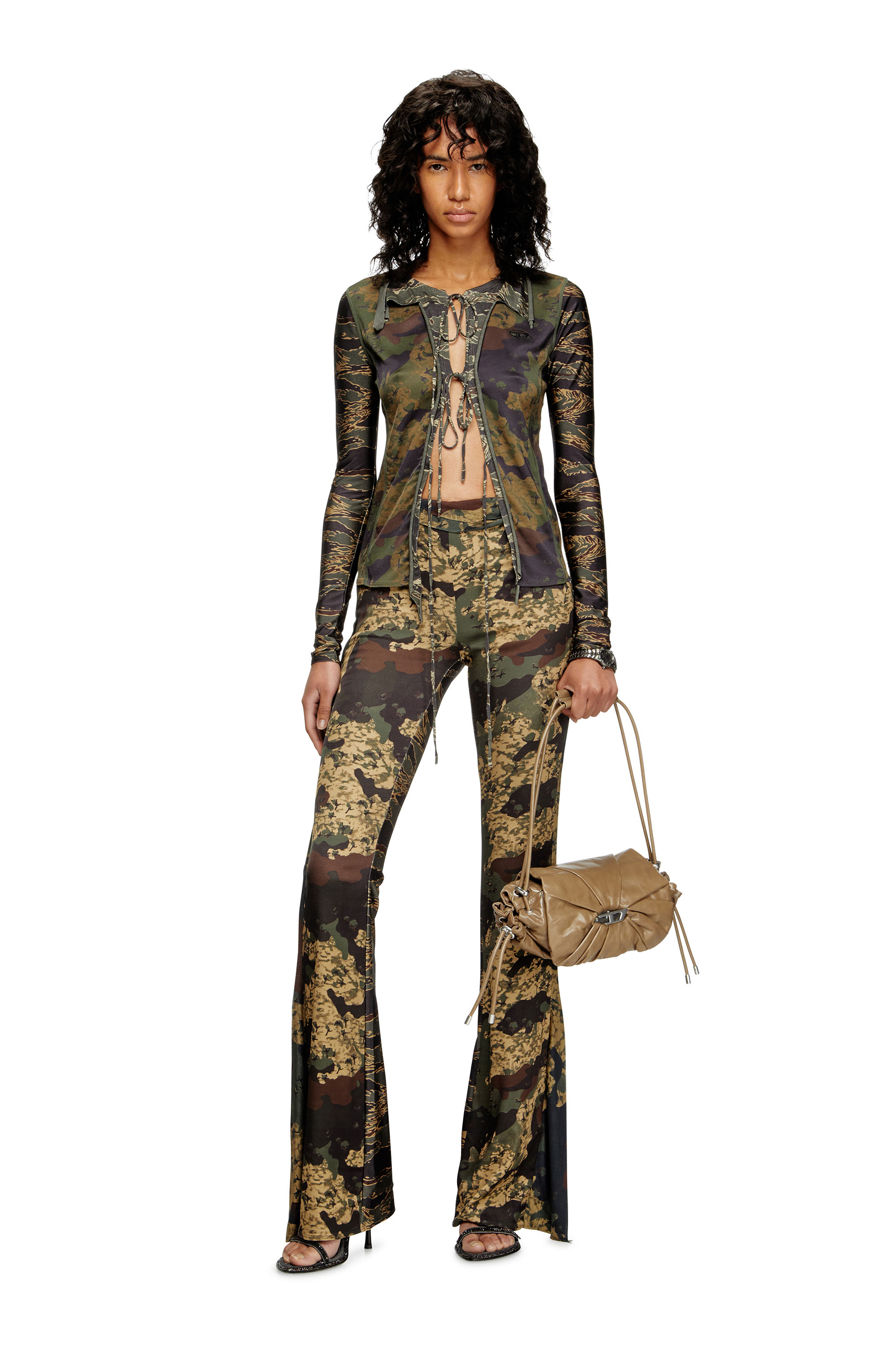 Diesel - P-AFFAL, Female's Jazz pants with mixed camo prints in ミリタリーグリーン - 2