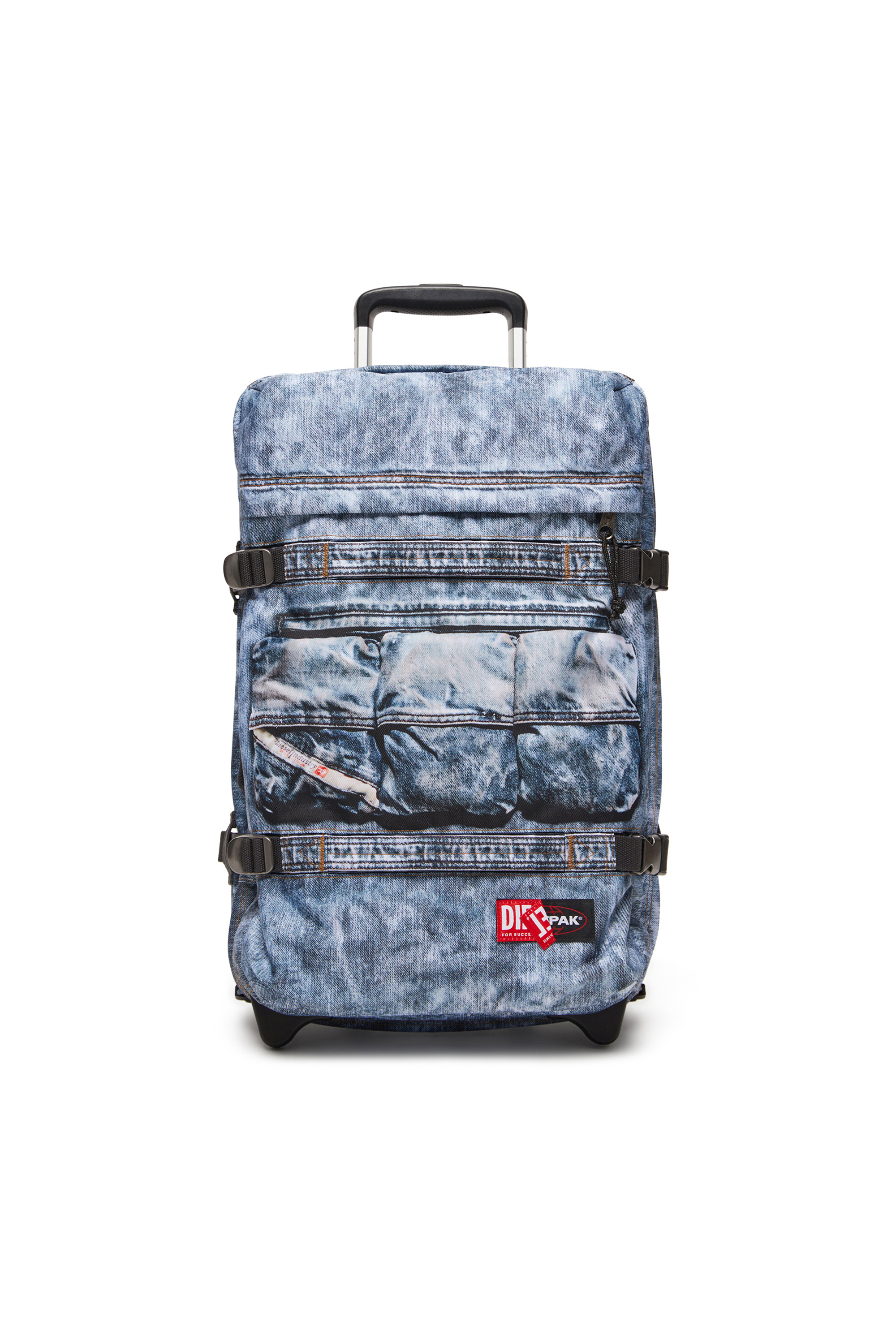 Diesel - DIESEL TRANSIT'R S, Unisex's Cabin bag in trompe l'oeil denim in ブルー - 1