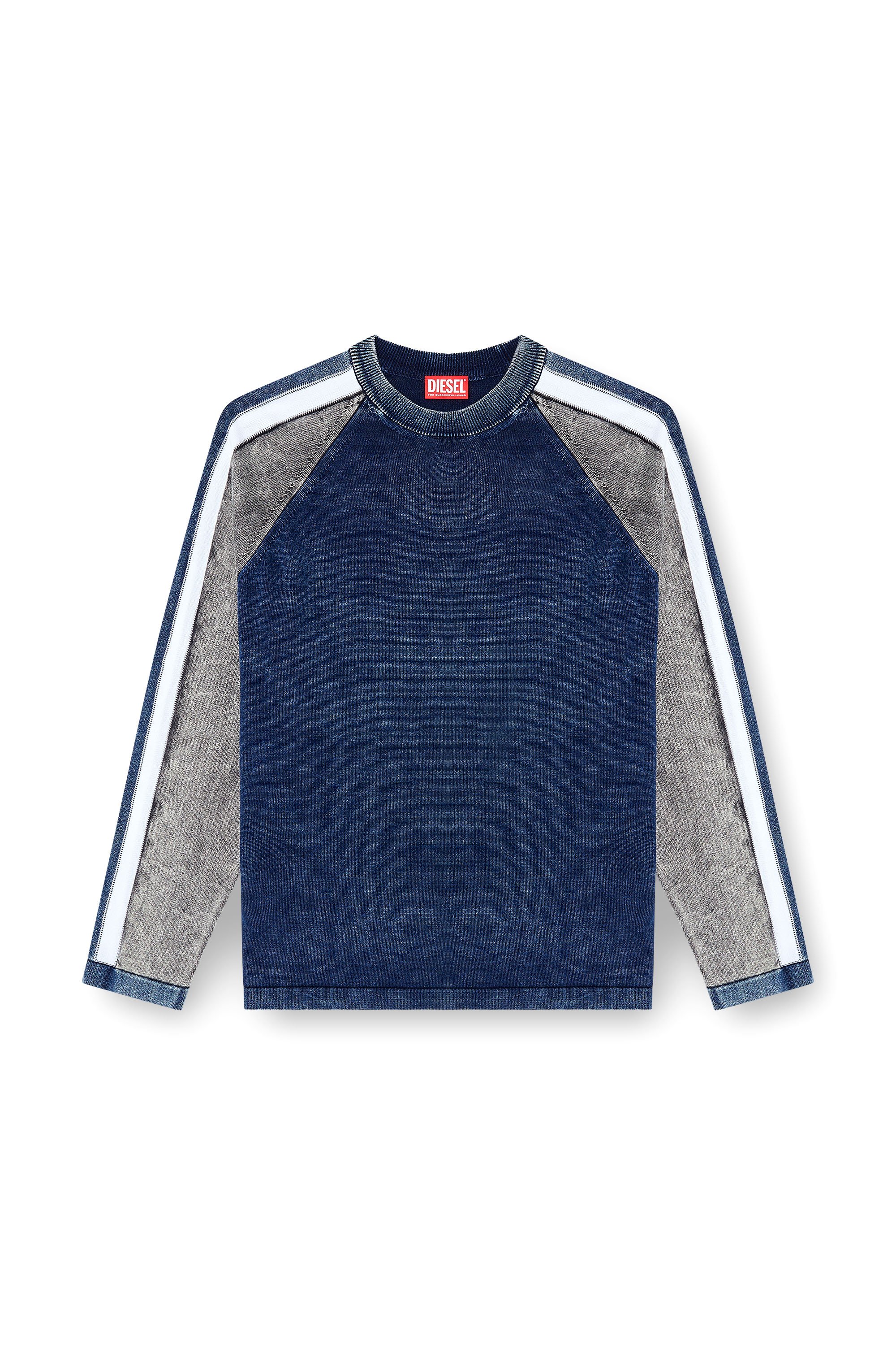 Diesel - K-HERO, Male's プルオーバーニット in ブルー/グレー - 3