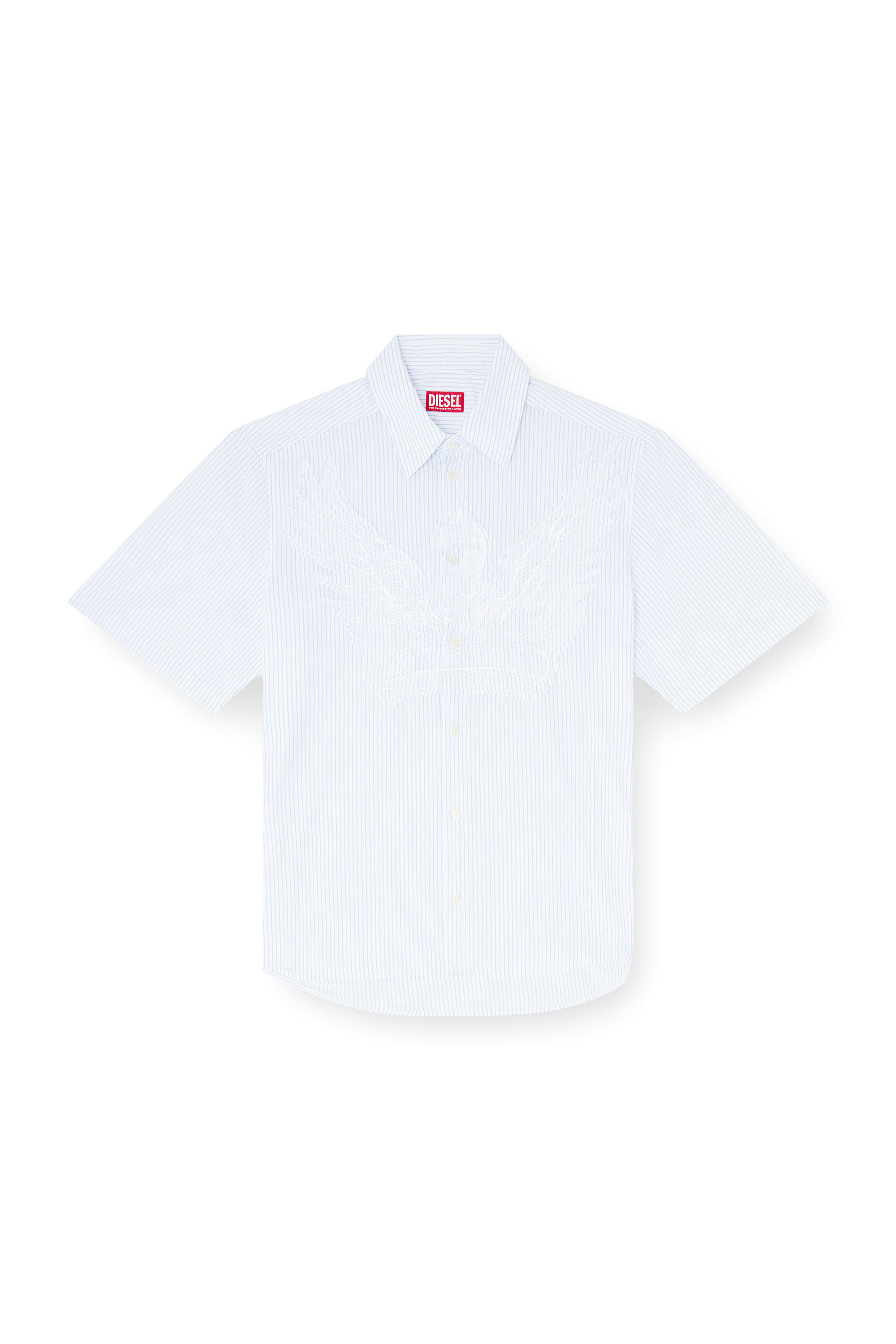Diesel - S-SIMPLY-SS-KNBS, Male's 半袖シャツ in ライトブルー - 2