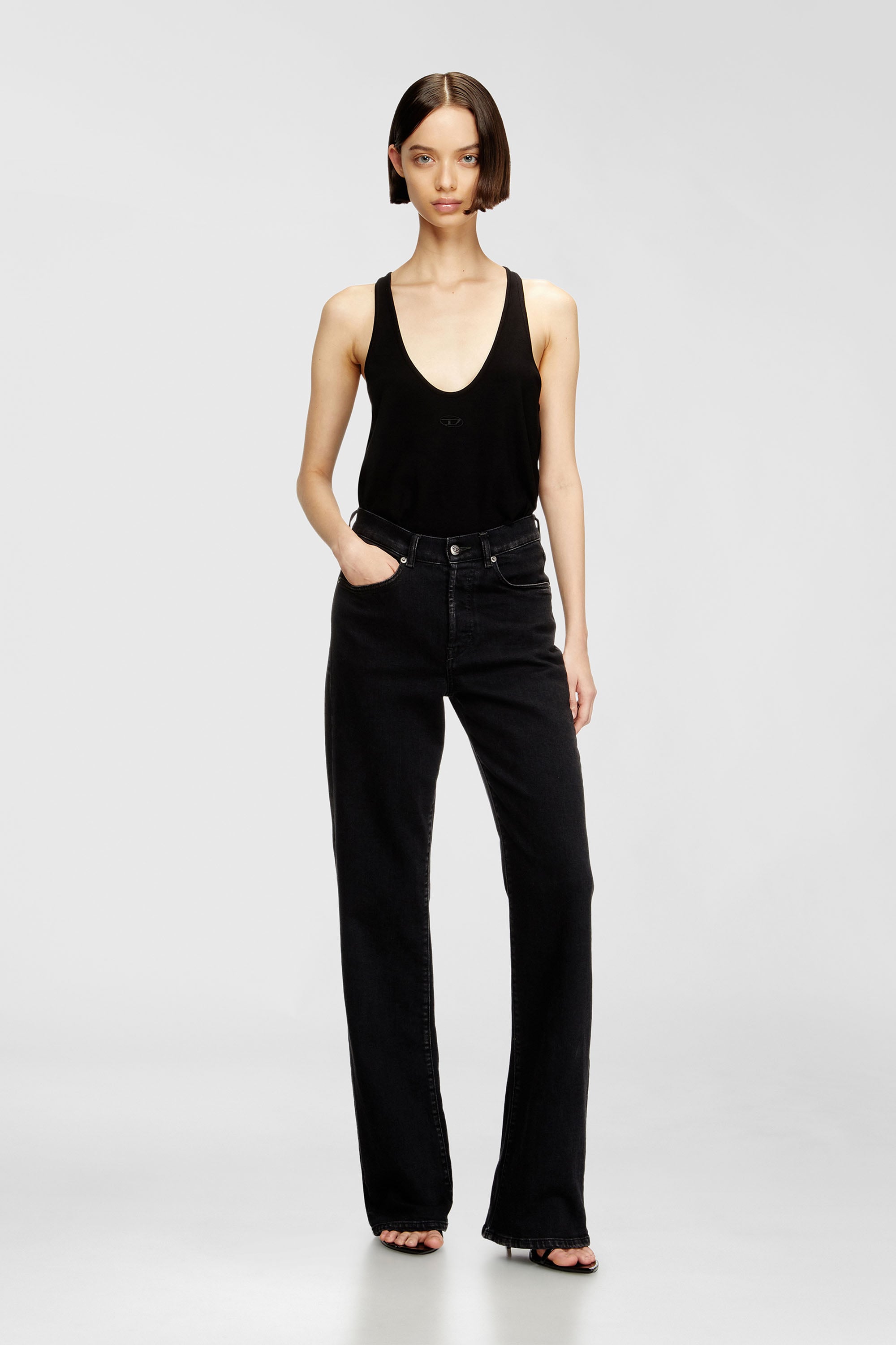 Diesel - Female's Regular Jeans 1971 D-Sent 09N89, ブラック/ダークグレー - 1