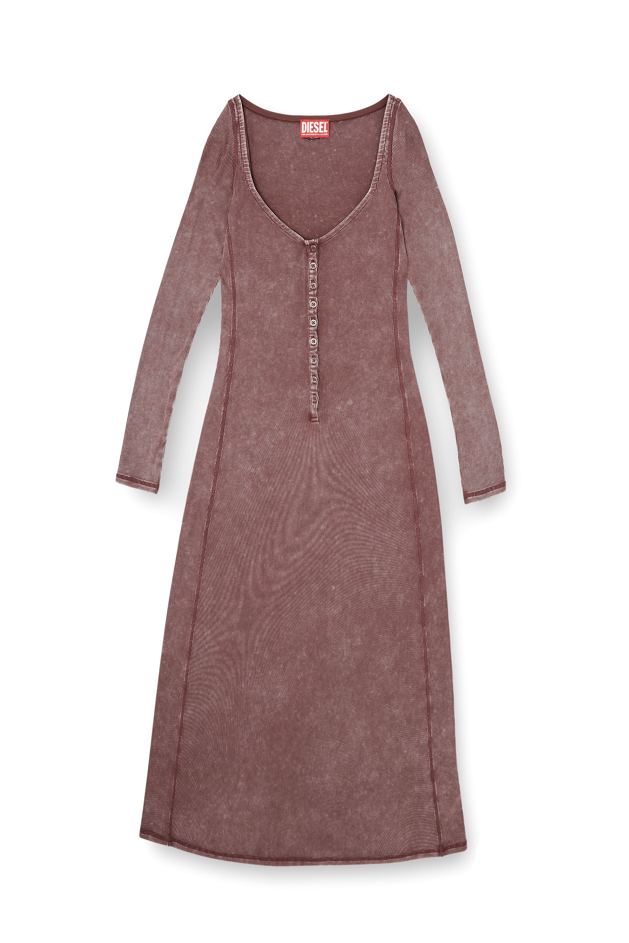 Diesel - D-LEY, Female's 長袖ドレス in ピンク / ホワイト - 2