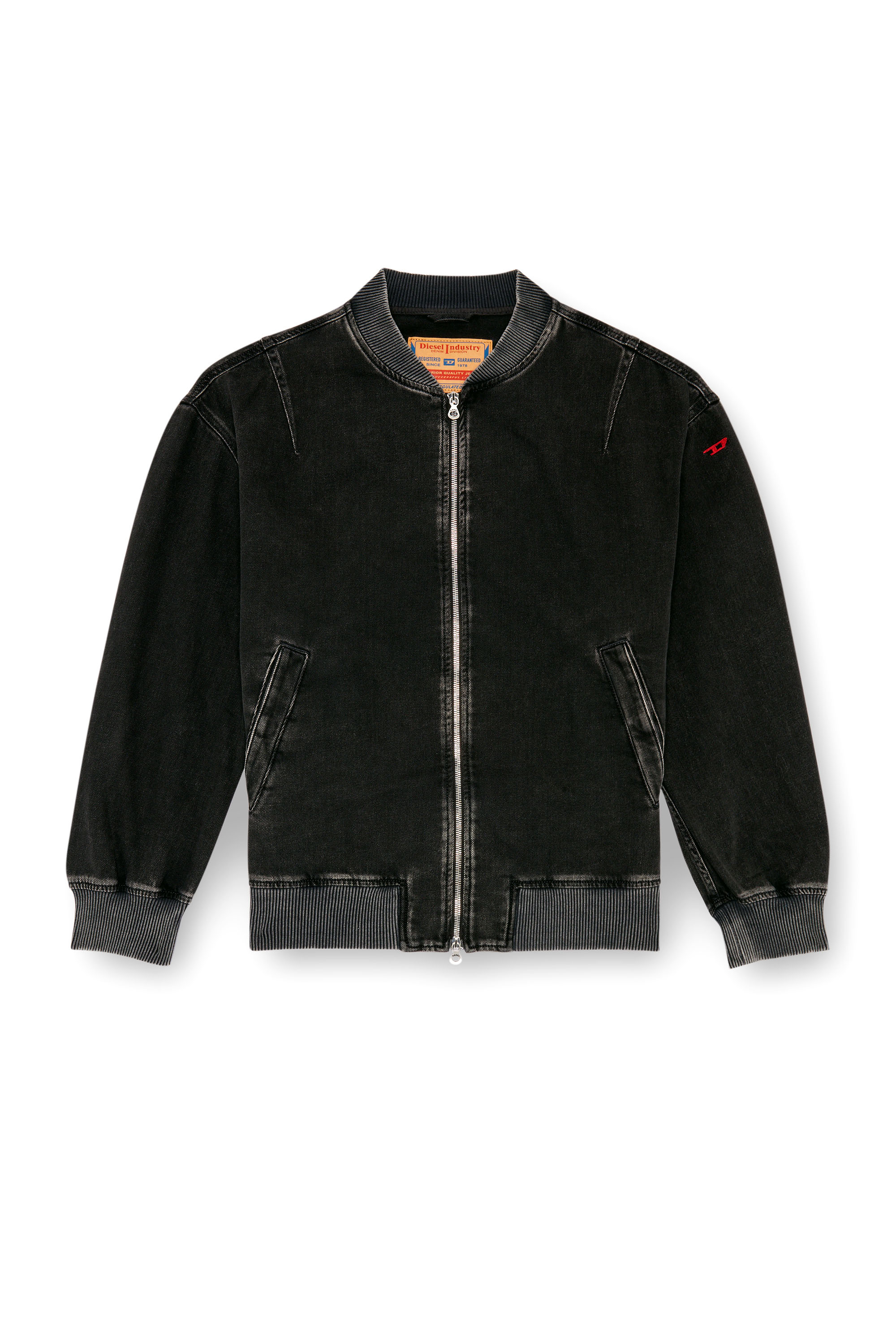 Diesel - D-VINZ, Male's Bomber jacket in clean-wash denim in ブラック - 3