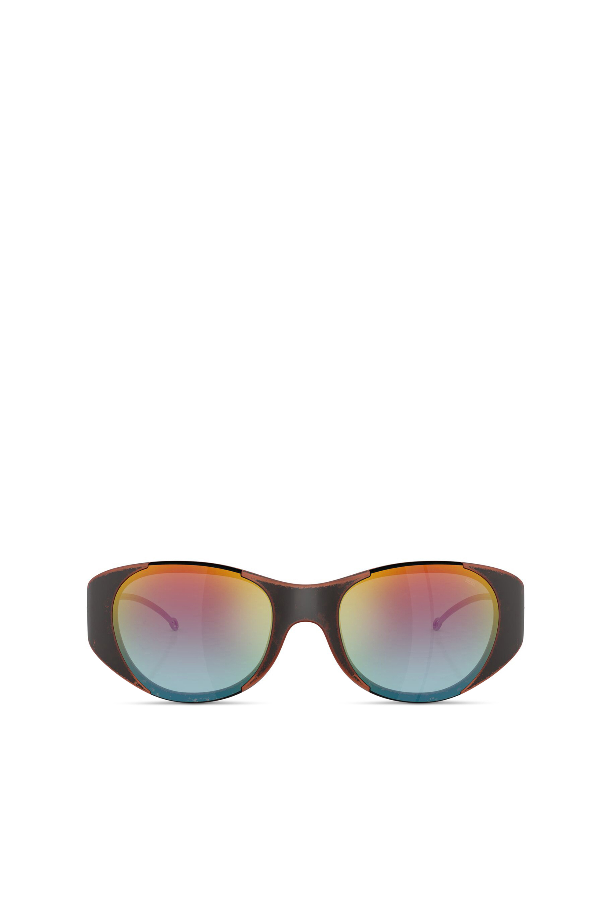 Diesel - 0DL3003, Unisex's Iconic oval sunglasses in オレンジ/グレー - 1