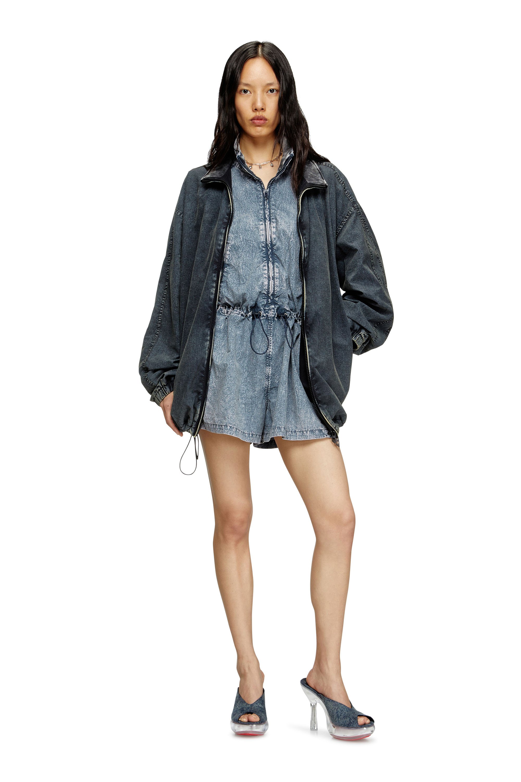 Diesel - J-ANNET, Female's Playsuit in treated nylon in ライトブルー - 2