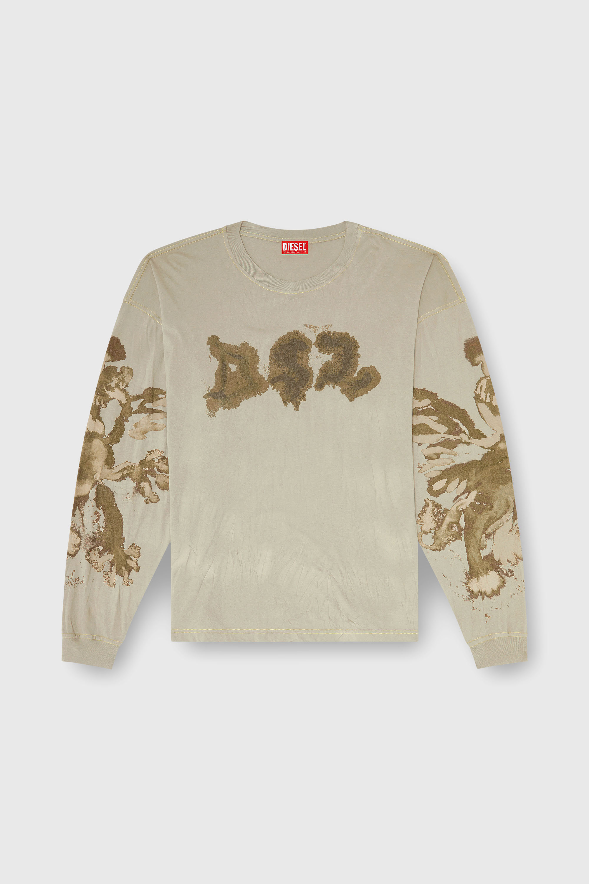 Diesel - T-BOXT-LS-AA4, Male's 長袖Tシャツ in ミリタリーグリーン - 2