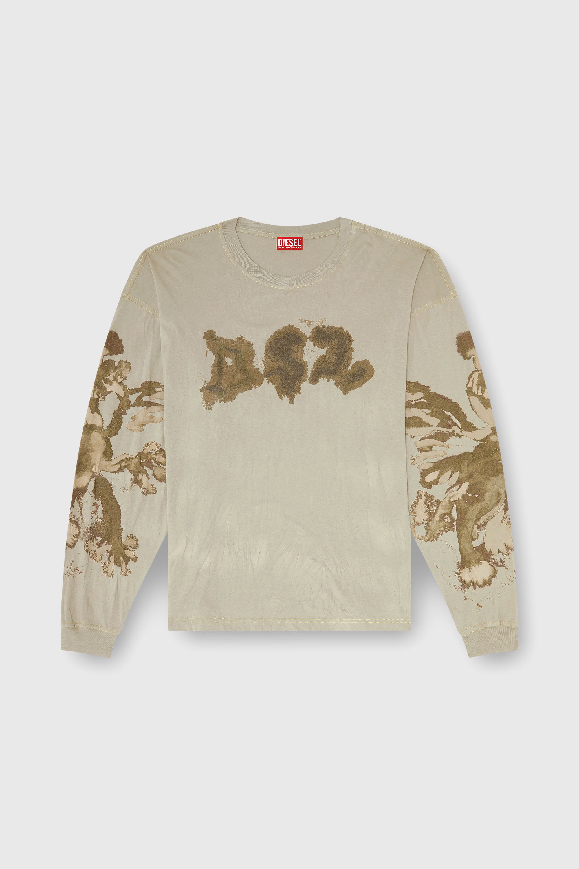 Diesel - T-BOXT-LS-AA4, Male's 長袖Tシャツ in ミリタリーグリーン - 2
