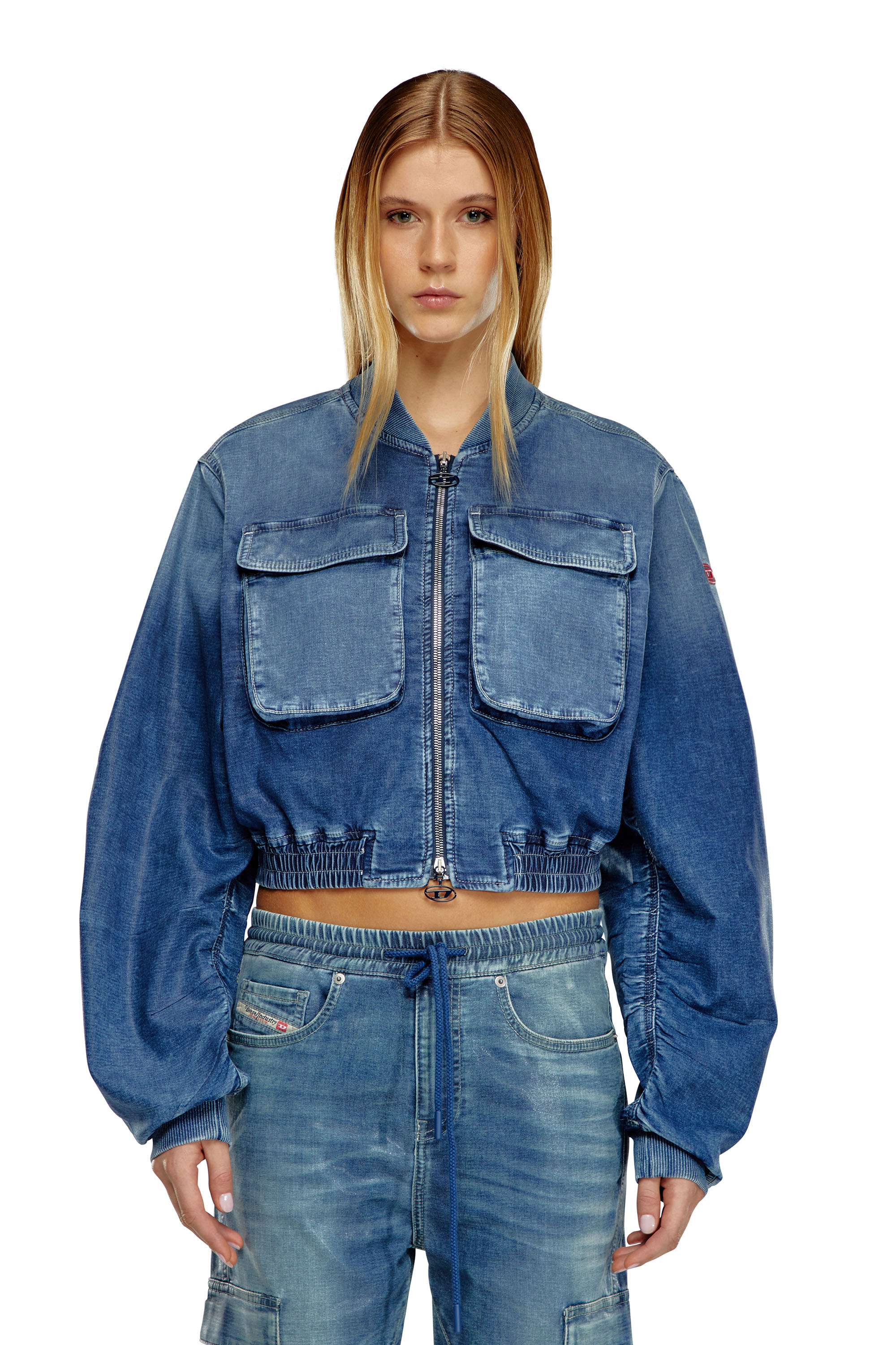 DIESEL】ウィメンズ デニム ジャケット|トラッカー・バイカー DIESEL】ウィメンズ デニム ジャケット|トラッカー・バイカー
