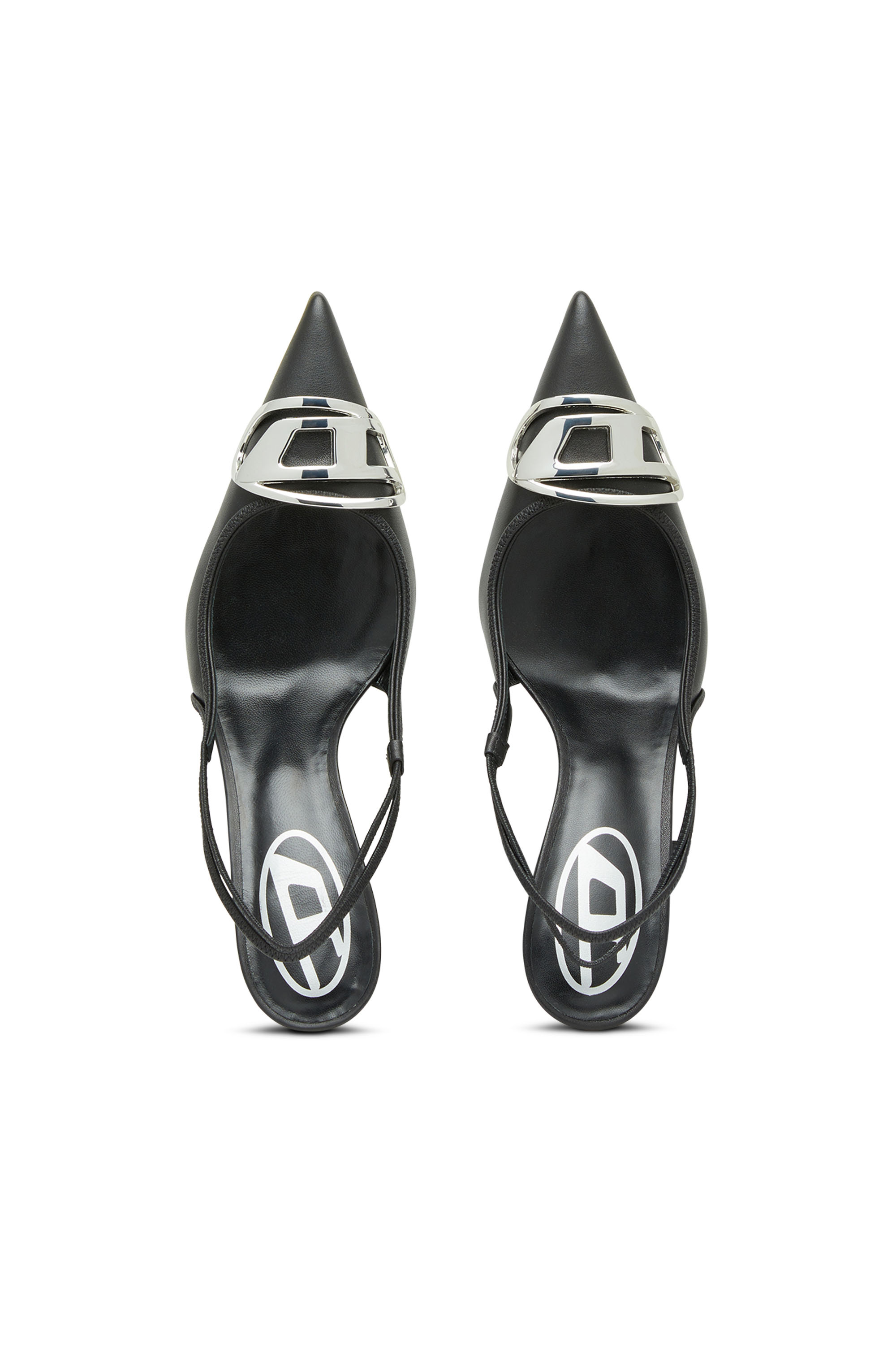Diesel - D-VENUS SB, Female's カウレザースリングバックパンプス in ブラック - 4