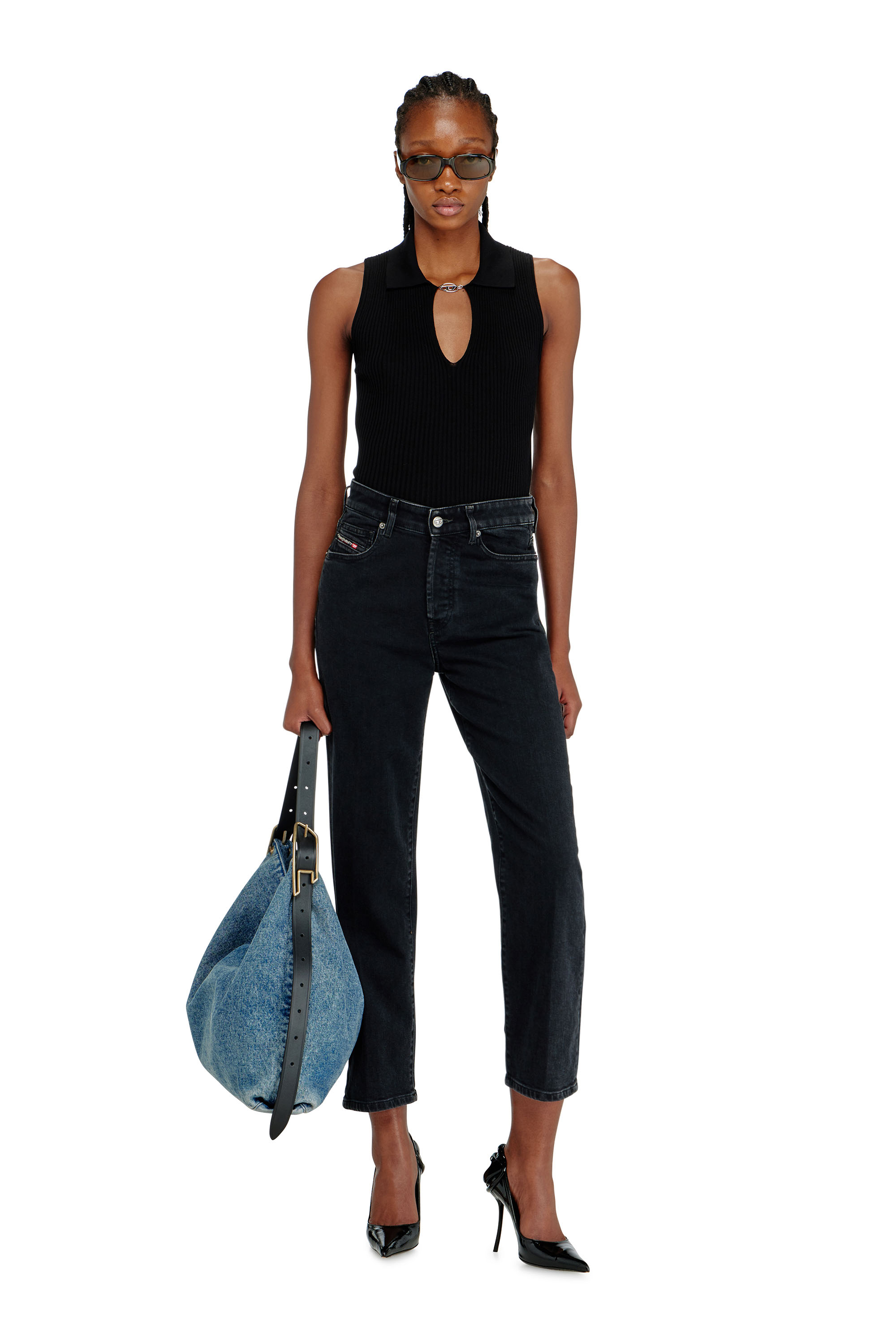 Diesel - Female's Regular Jeans 1981 D-Went 09N89, ブラック/ダークグレー - 1