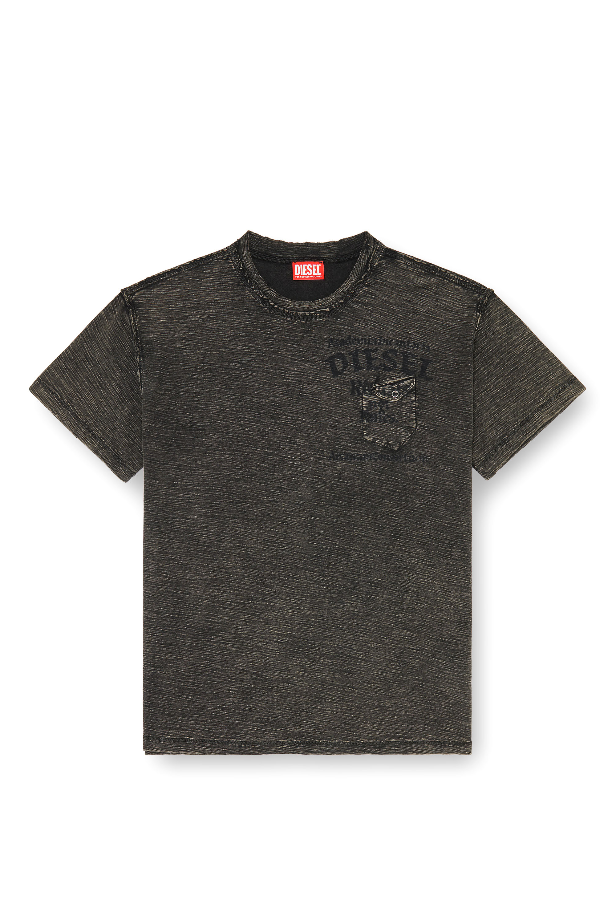 Diesel - T-ARDY, Male's Tシャツ in ダークグレー - 2