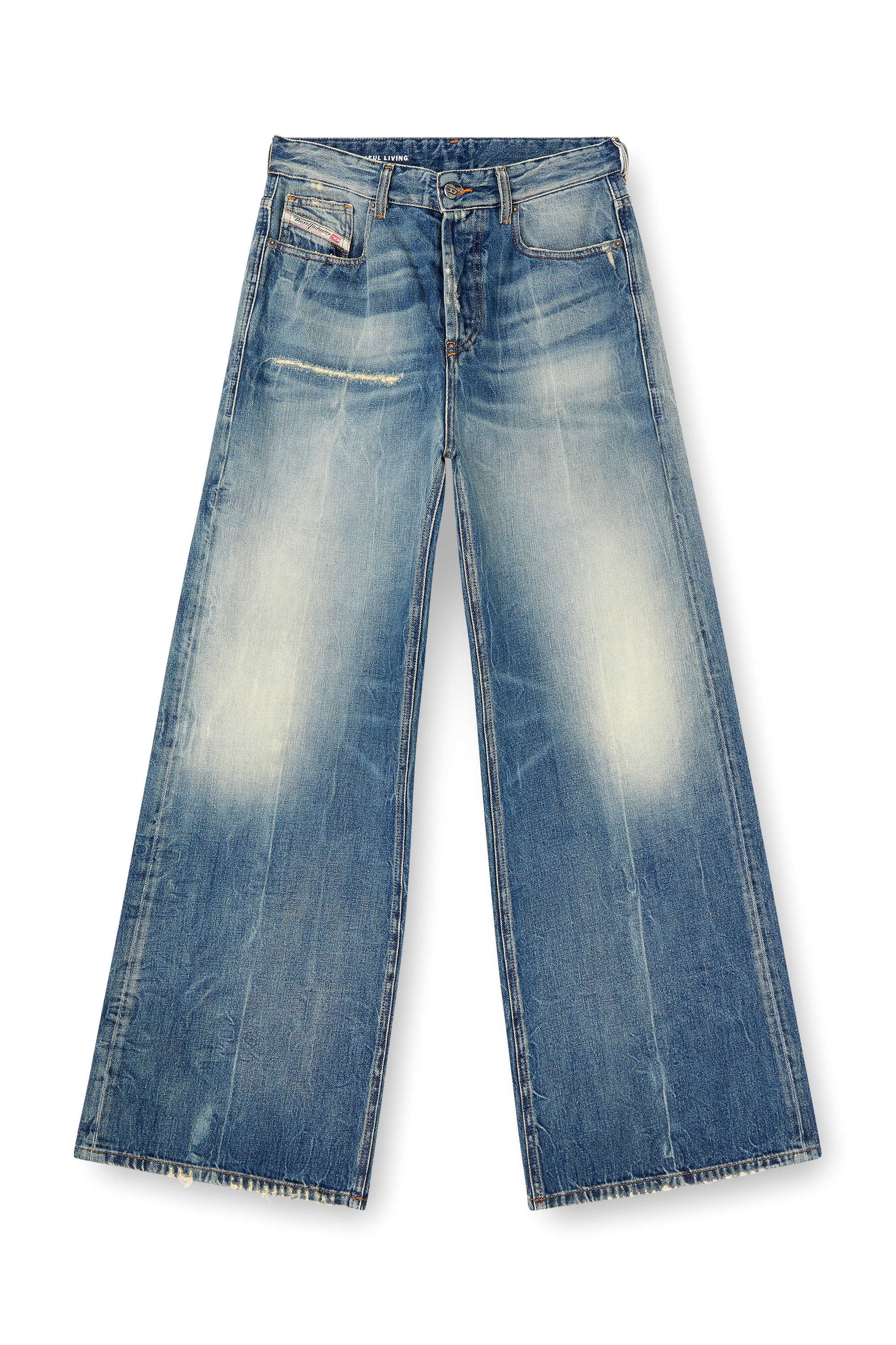 Diesel - Female's Relaxed Jeans 1996 D-Sire 09L47, ミディアムブルー - 2
