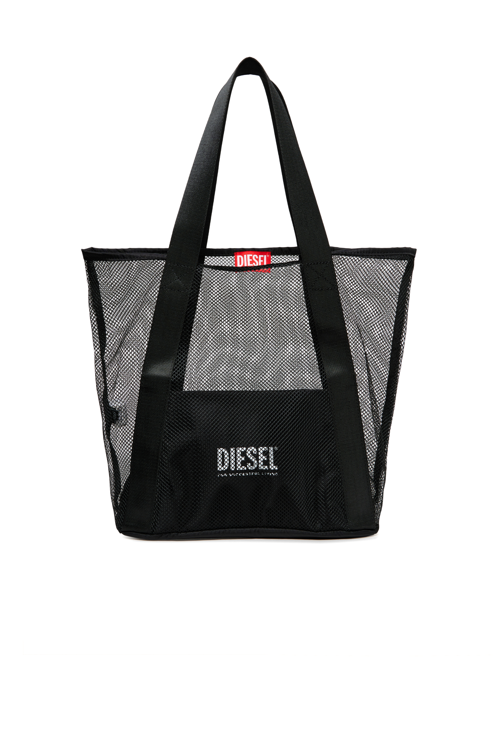 Diesel - WAPYS, Female's WAPYS-Tote bag in nylon mesh in ブラック - 1