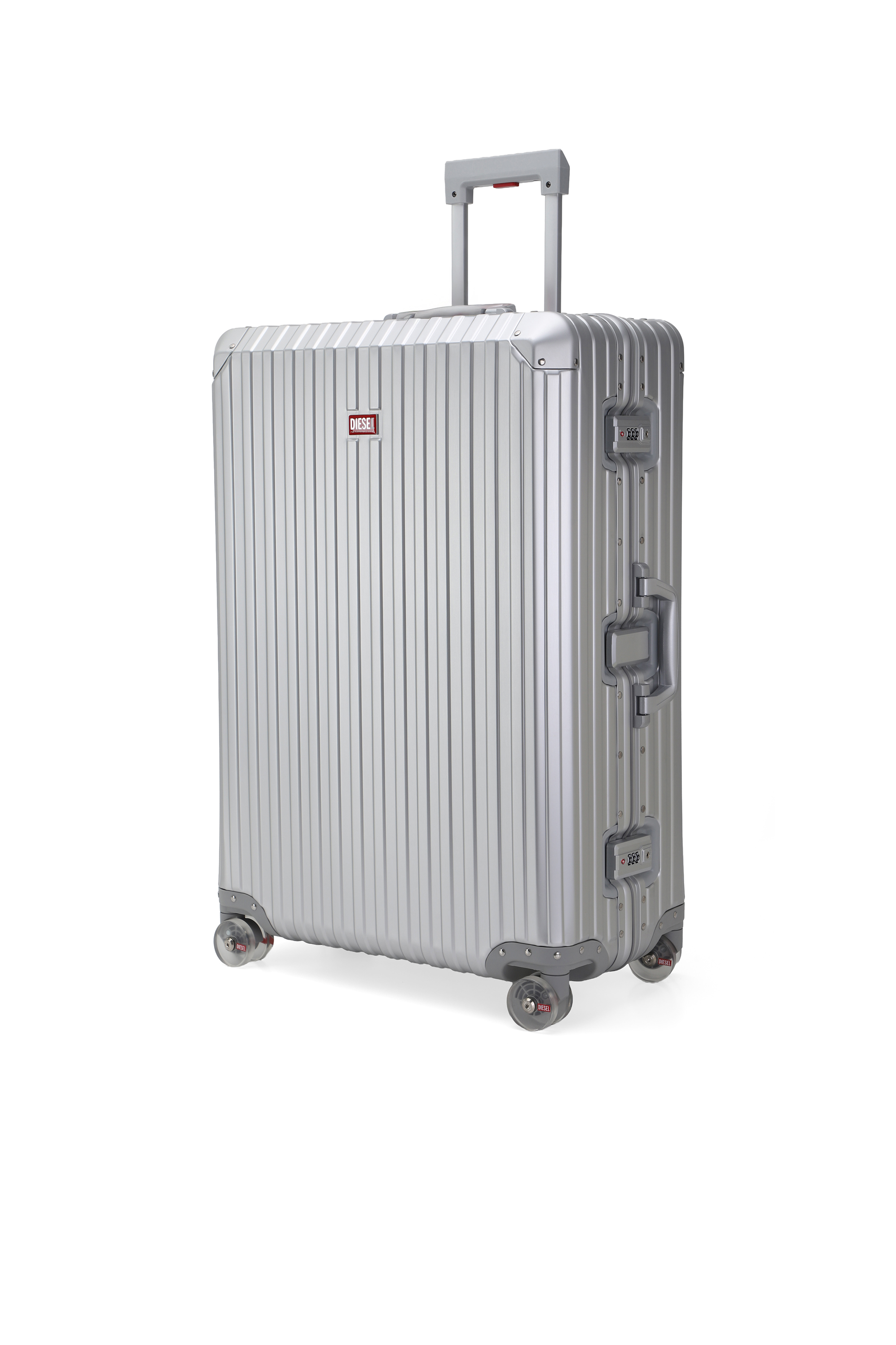 Diesel - DIESEL ALUMINUM TROLLEY- DSL002, Unisex's Aluminum suitcase size L in シルバー - 5