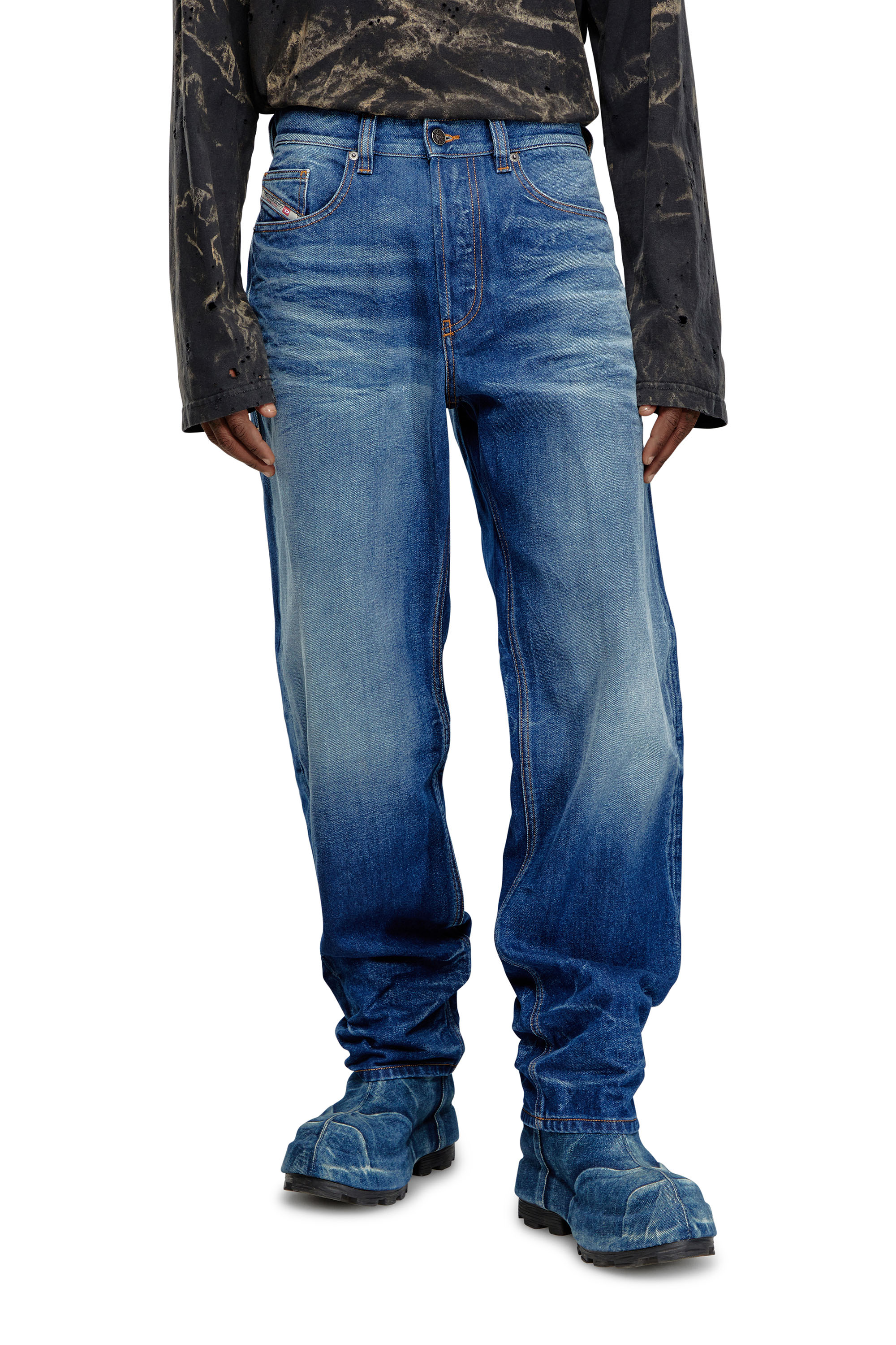 Diesel - Straight Jeans 2010 D-Macs 09I46, ミディアムブルー - Image 2