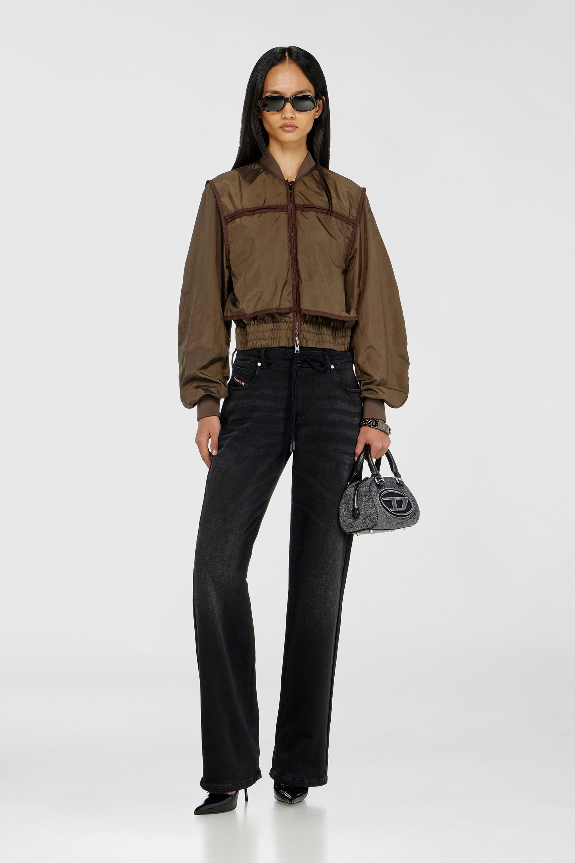 Diesel - Female's Regular 2071 D-Meel Joggjeans&reg; 09P90, ブラック/ダークグレー - 1