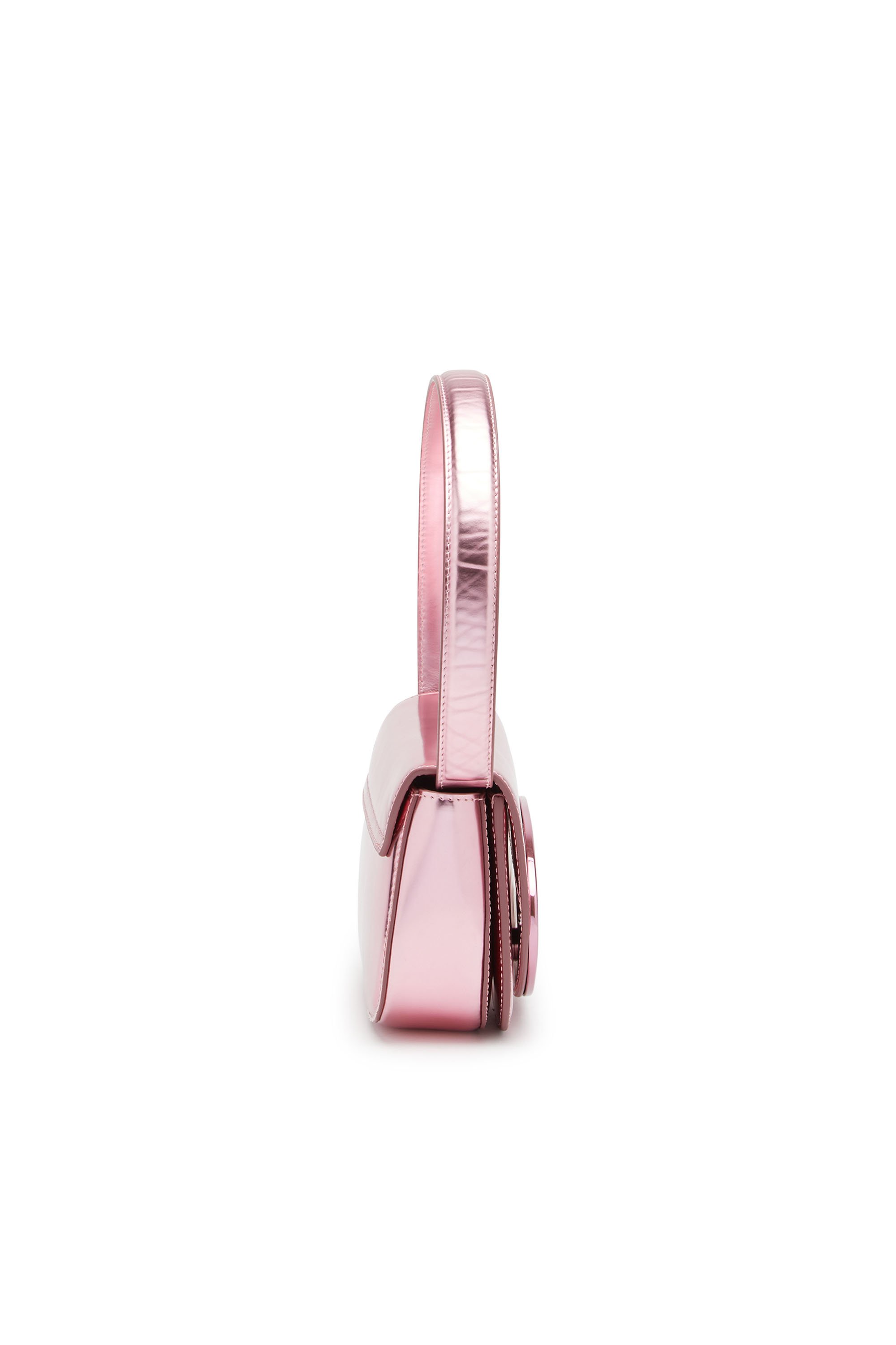 Diesel - 1DR, Female's カウレザーショルダーバッグ in ピンク / ホワイト - 3