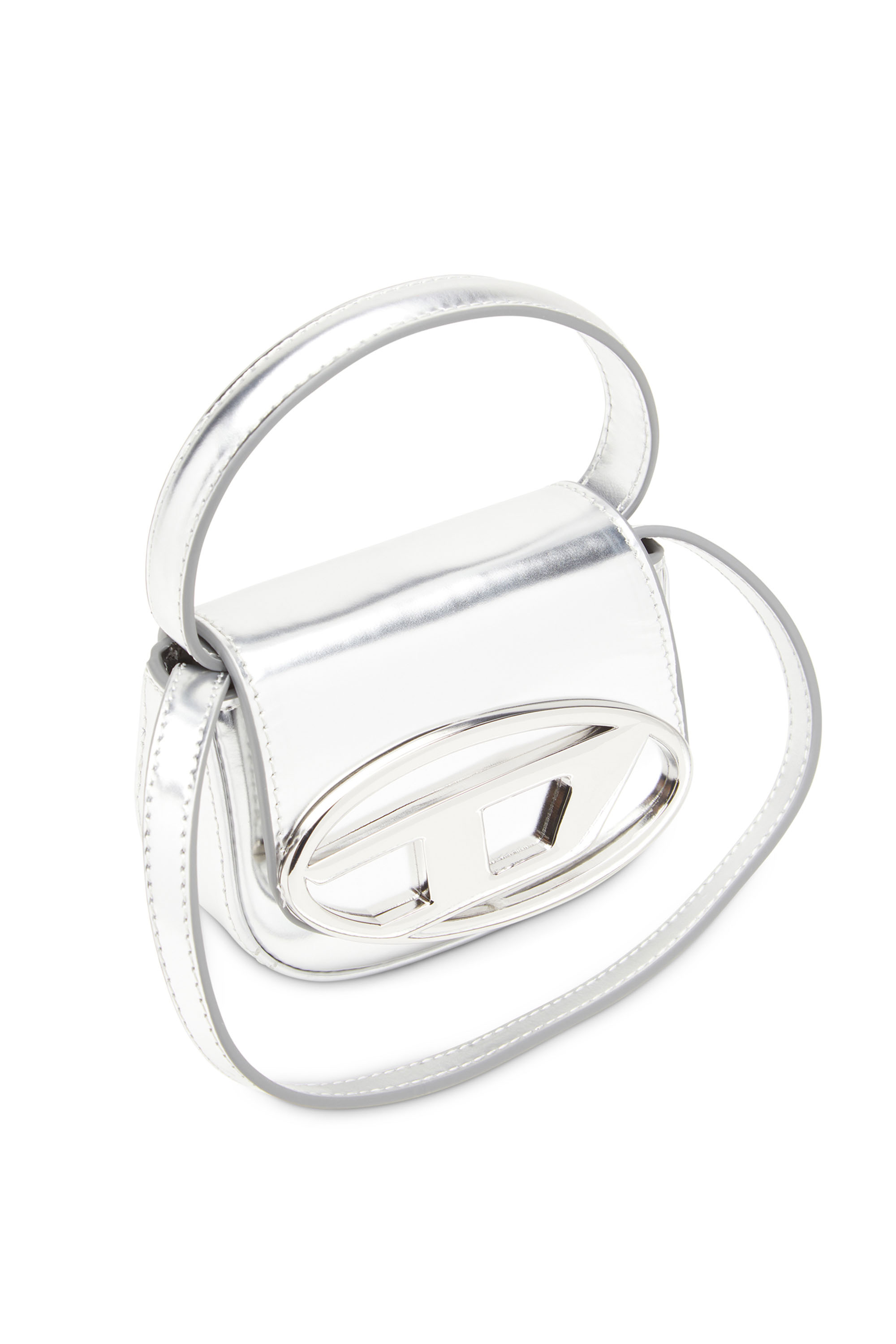 Diesel - 1DR-XS-S, Female's カウレザーショルダーバッグXS in シルバー - 5