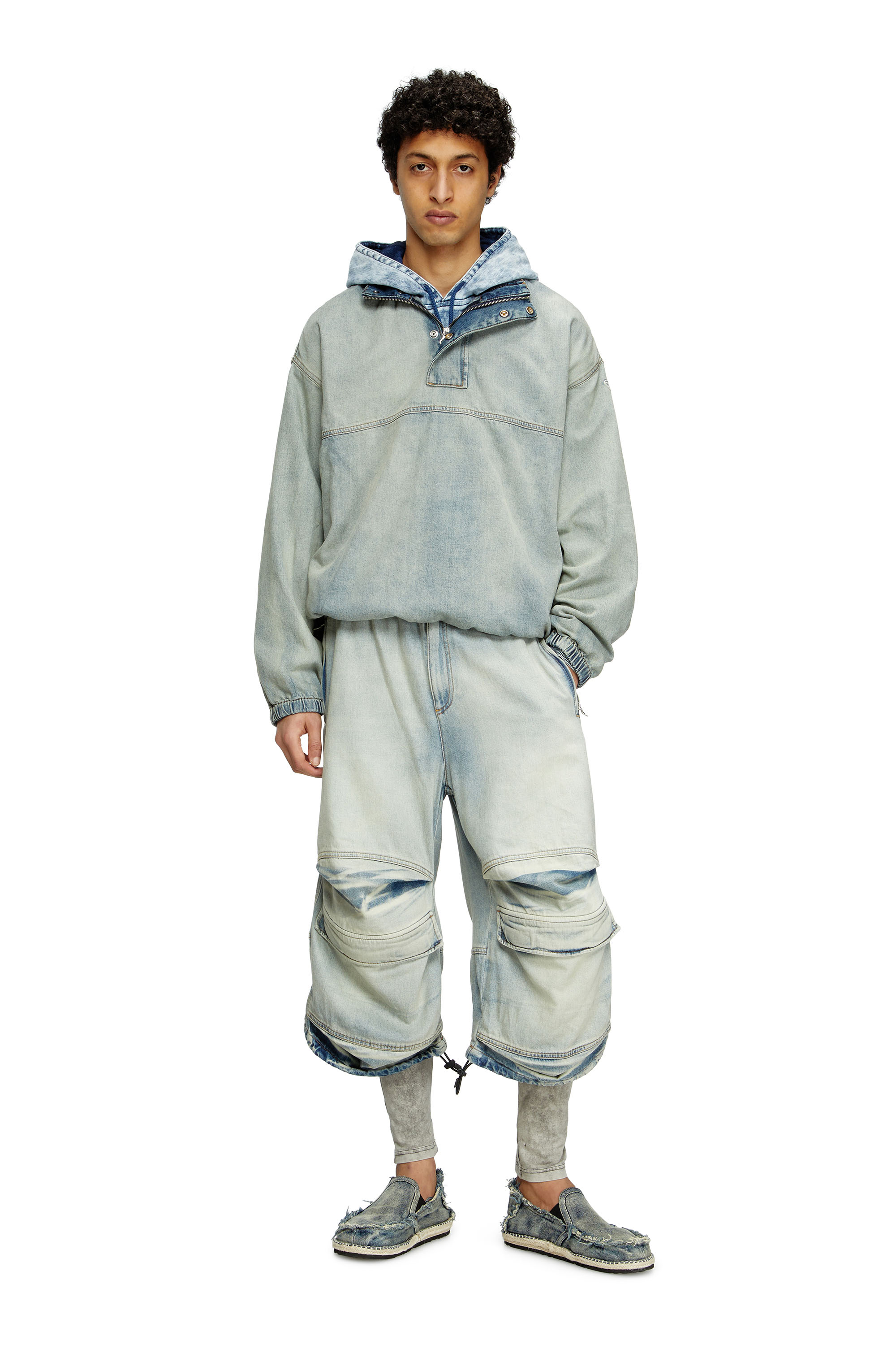 Diesel - D-DAYETZ-SHORT-S, Unisex's Shorts in light bicolour denim in ライトブルー - 1