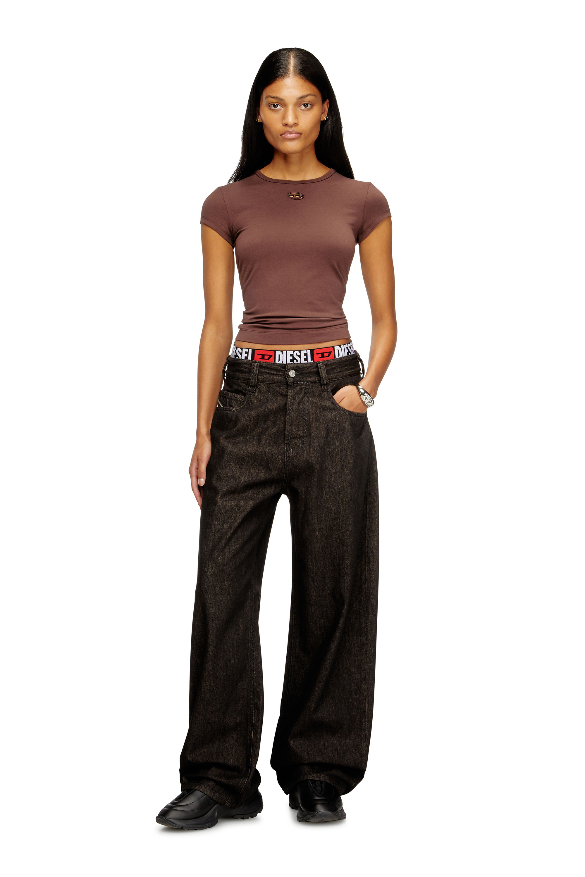 Diesel - Unisex's Relaxed Jeans 1997 D-Enim 09N25, ブラック/ダークグレー - 4