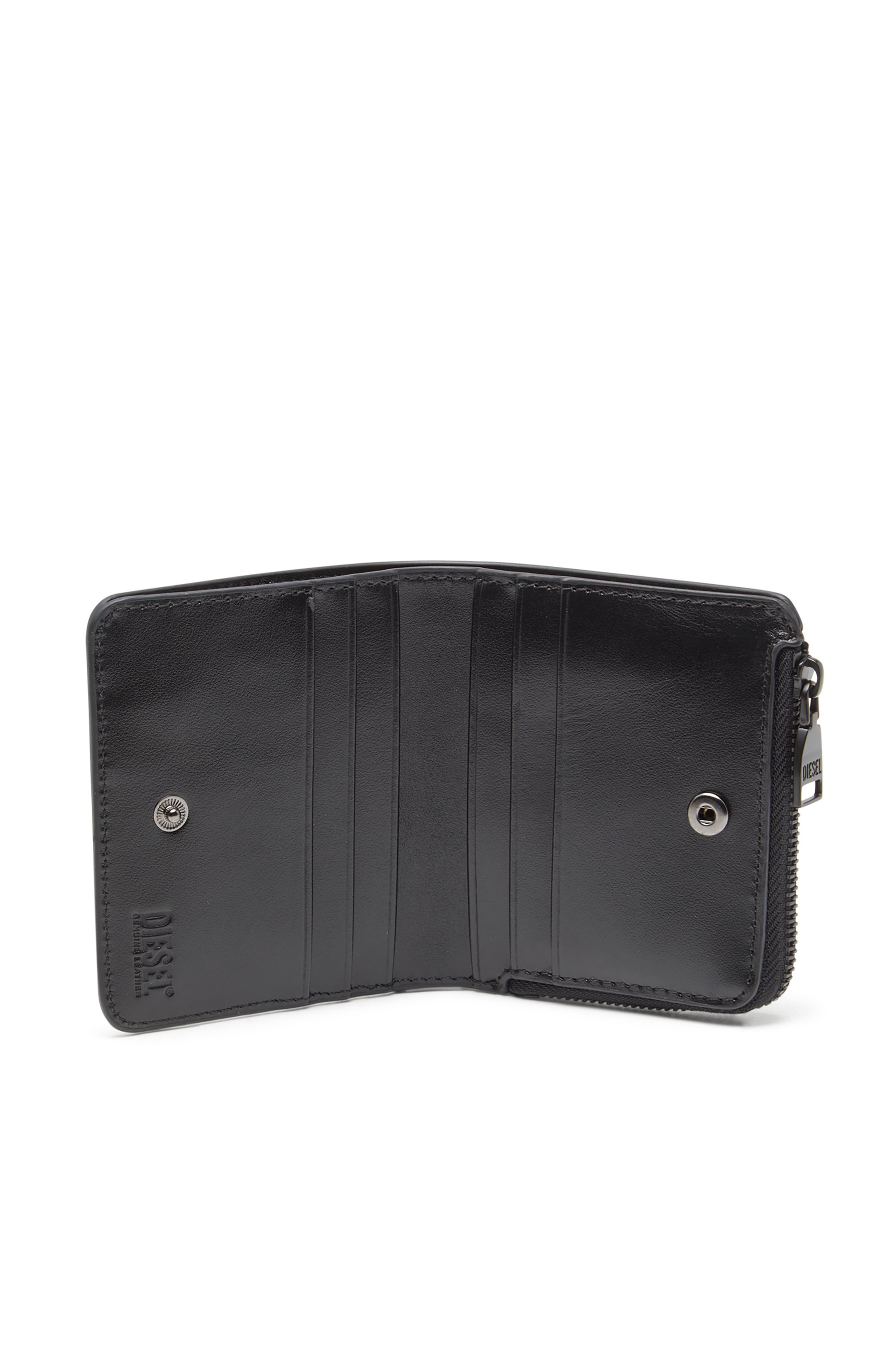 Diesel - HOLI -D BI FOLD ZIP L, Male's Zipped leather card holder in ブラック - 3