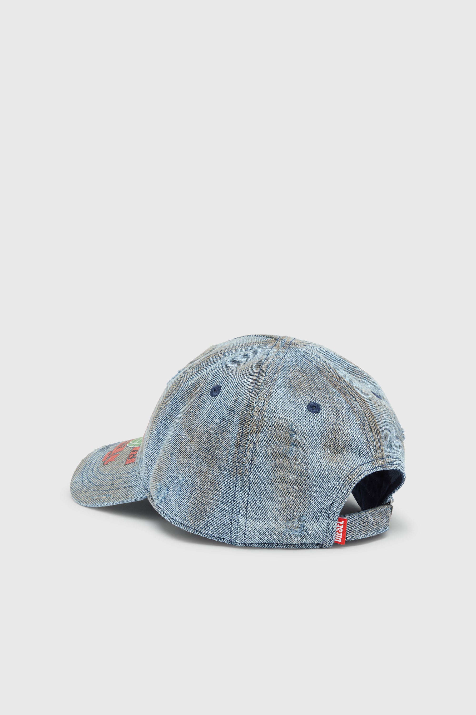 Diesel - C-ROCK, Male's Denim baseball cap with concert graphics in ライトブルー - 2