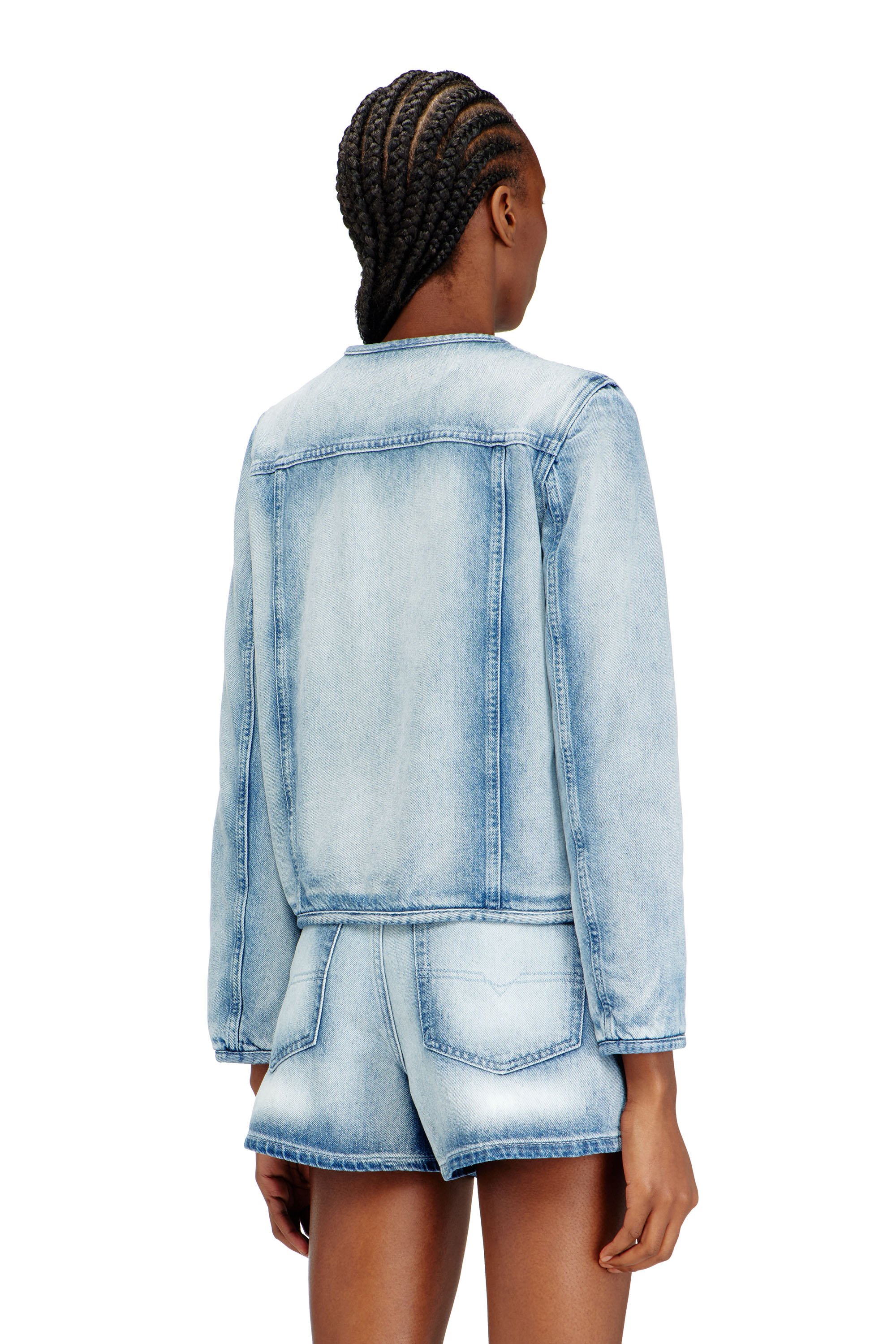 Diesel - DE-GRAFY-FSI1, Female's Jacket in medium-light skeleton denim in ライトブルー - 4