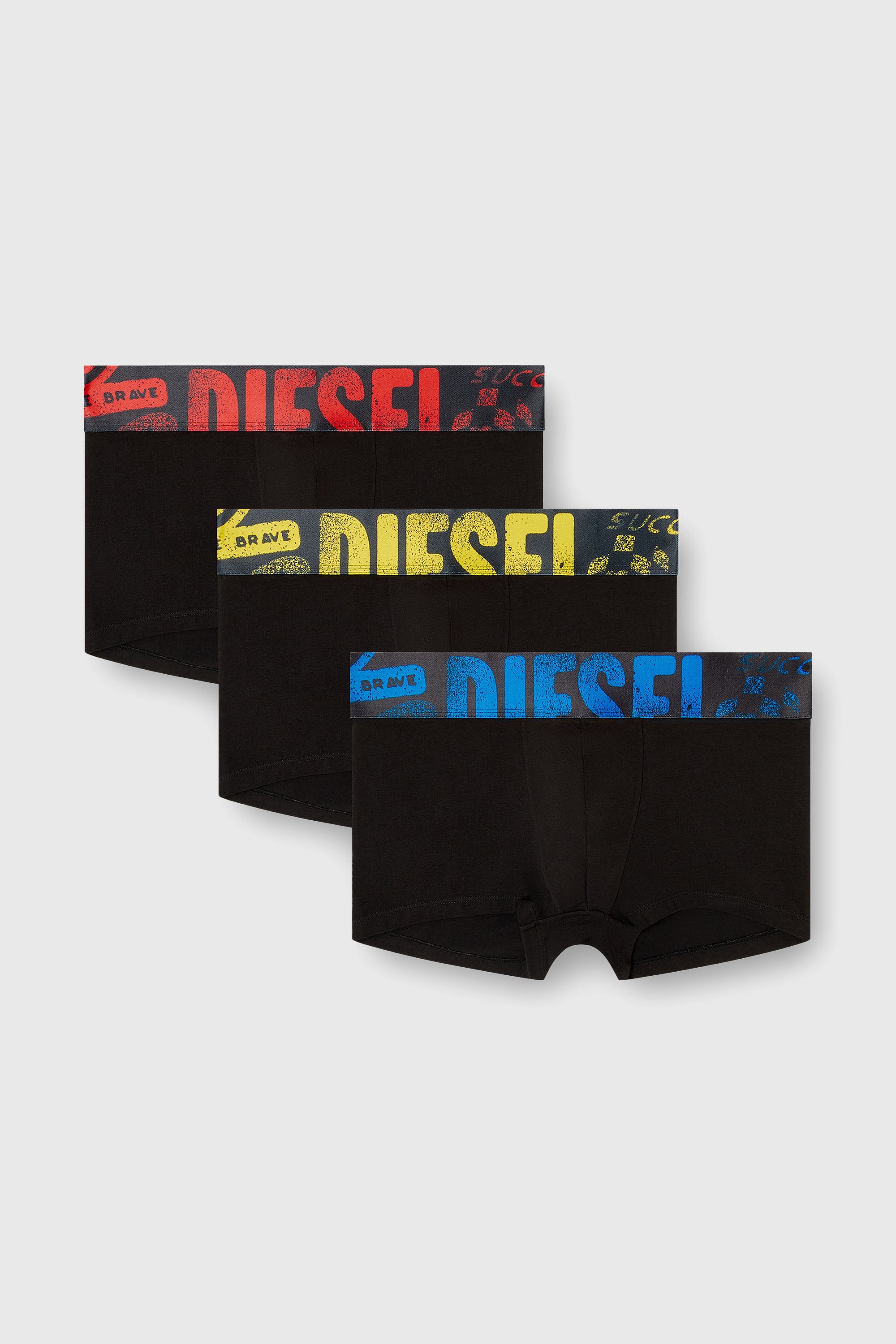 Diesel - UMBX-DAMIENTHREEPACK-5.5EL, Male's ボクサーパンツ 3枚パック in マルチカラー/ブロック - 1