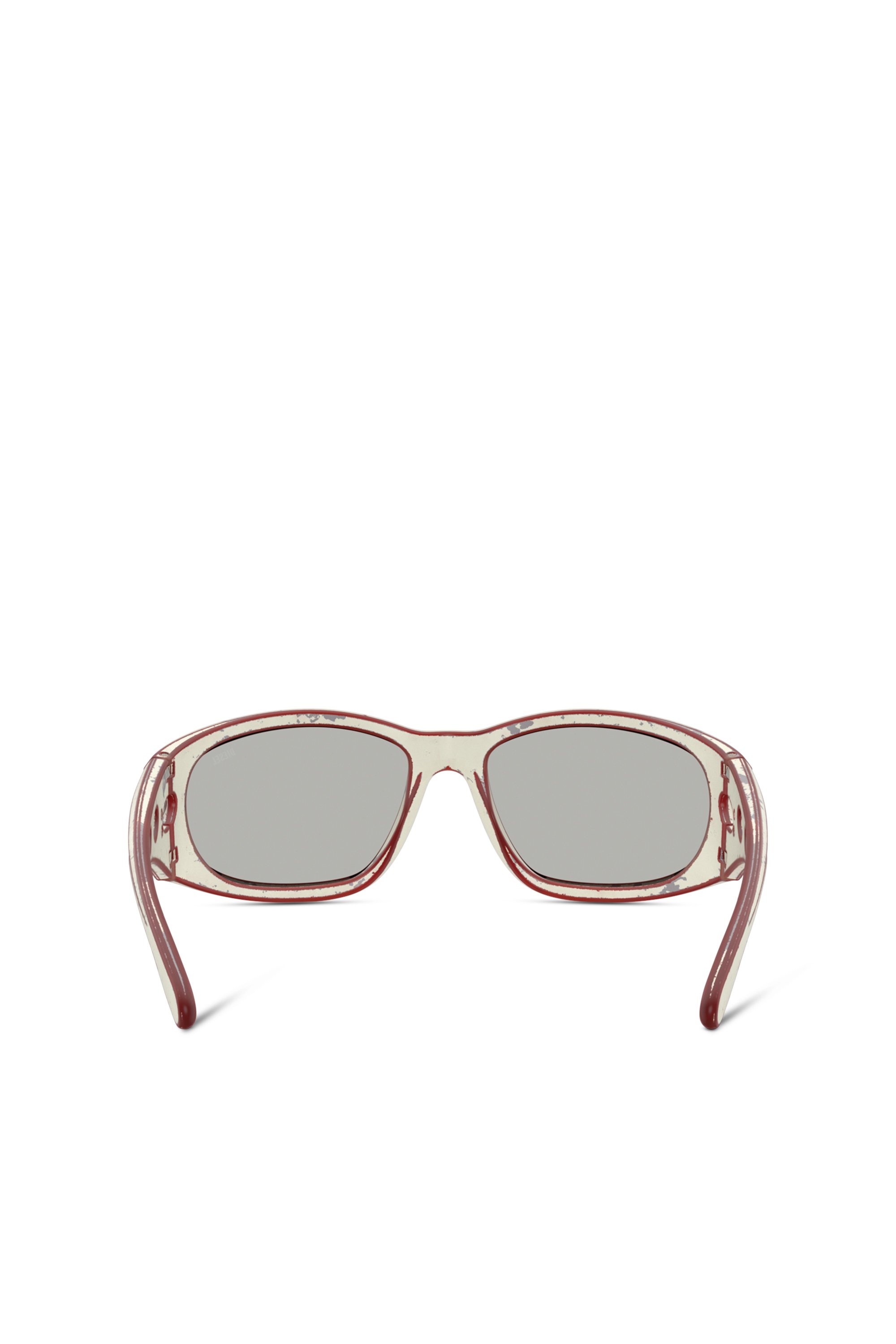 Diesel - 0DL3012U, Unisex's Rectangle sunglasses in イエロー/レッド - 4