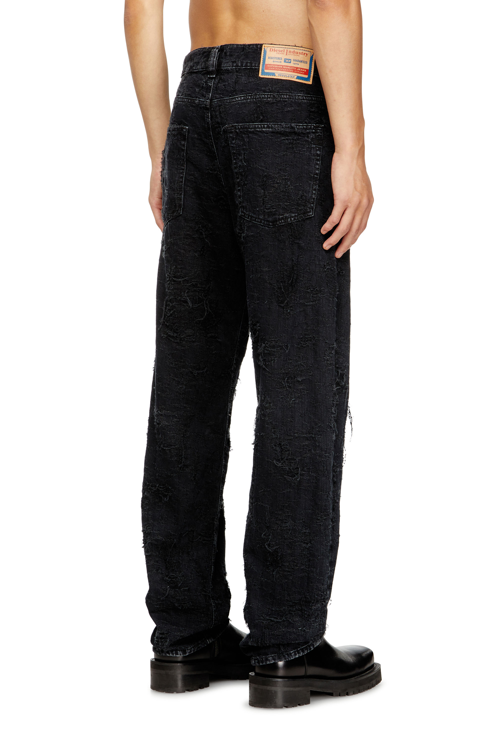 Diesel - Male's Regular Jeans 2024 D-Macs 007BW, ブラック/ダークグレー - 4