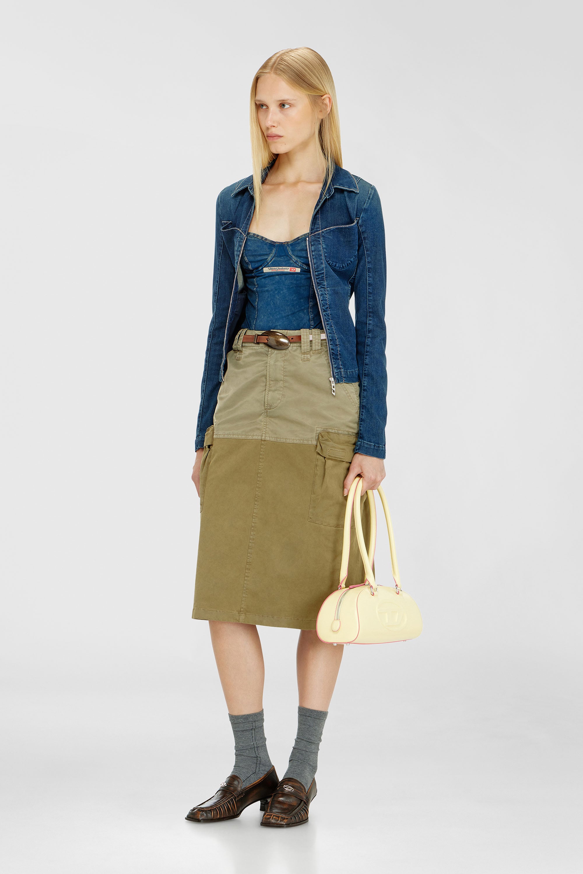 Diesel - O-DELE, Female's スカート in オリーブグリーン - 1