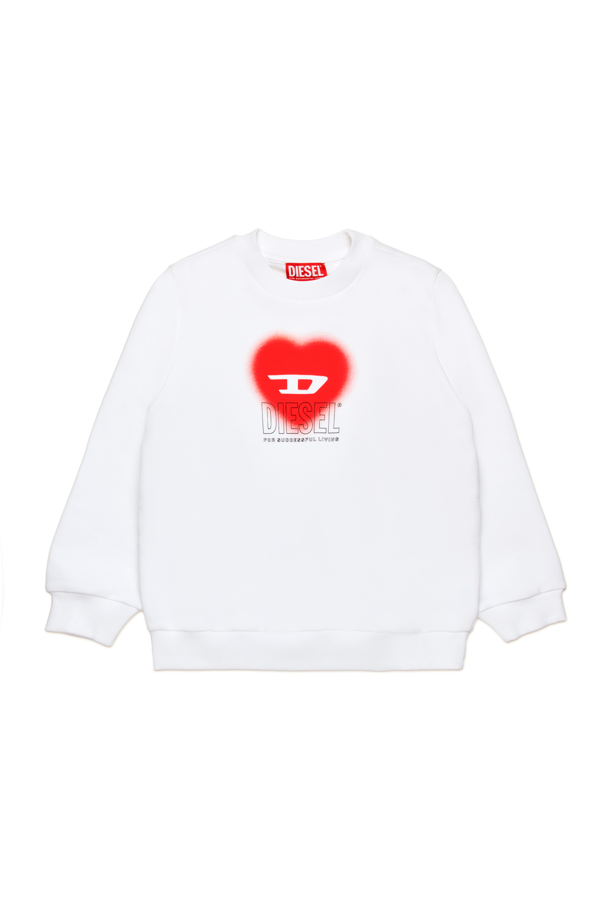 Diesel - SCACUORE, Female's Sweatshirt with heart logo in ホワイト - 2