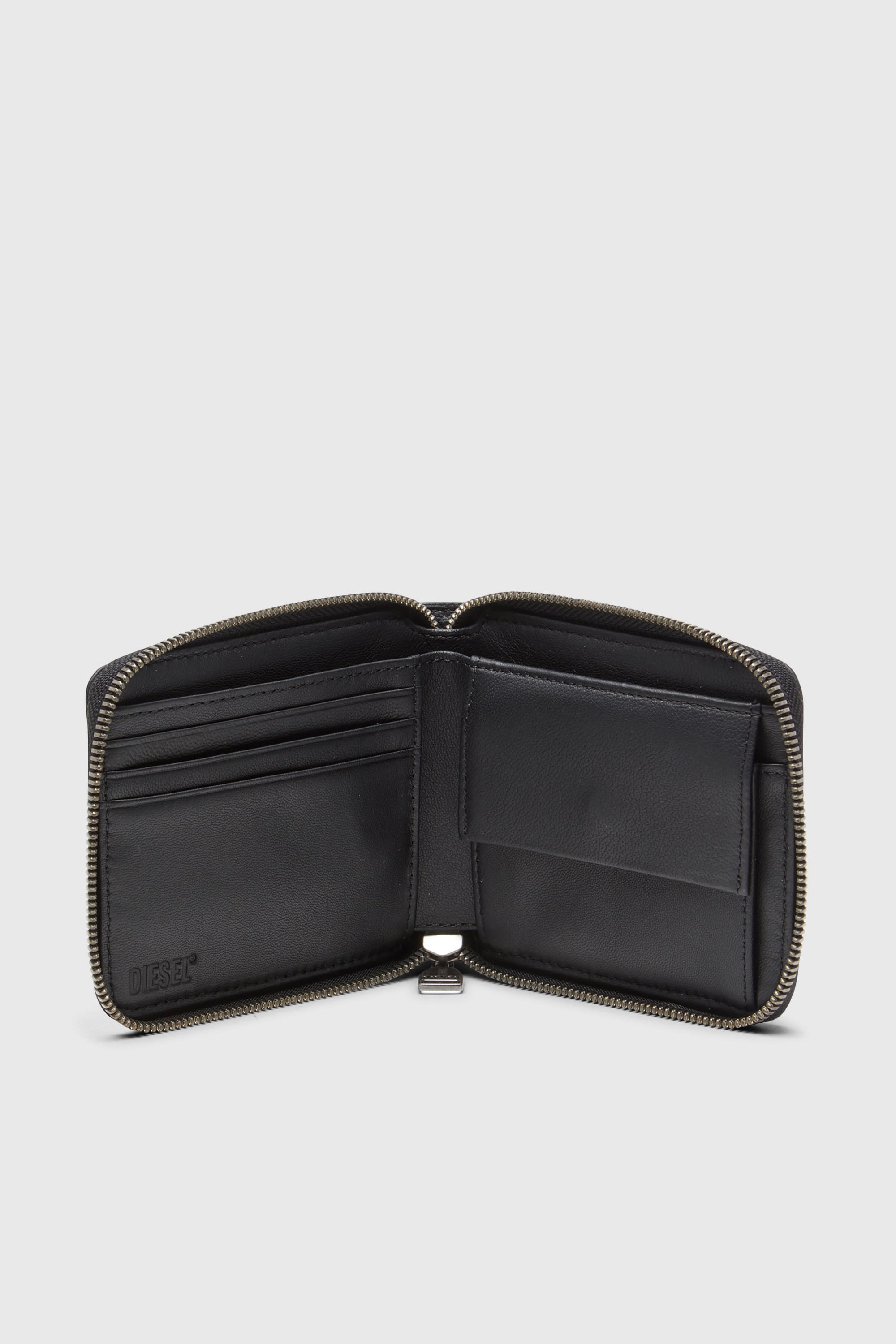 Diesel - DSL 3D- BI FOLD COIN ZIP XS, Male's 二つ折りウォレット in ブラック - 3