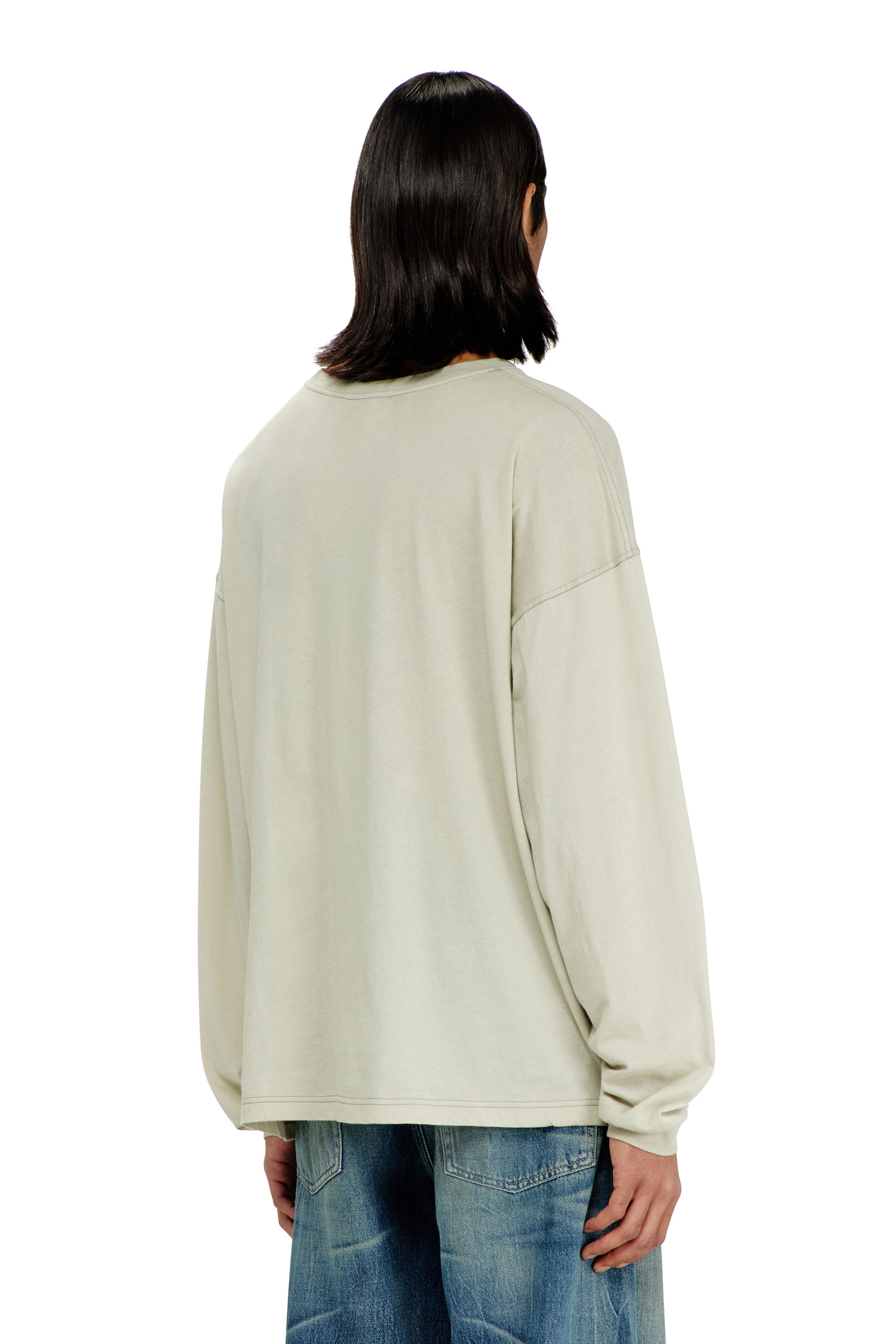 Diesel - T-BOXT-LS-AA1, Male's 長袖Tシャツ in ベージュ - 4