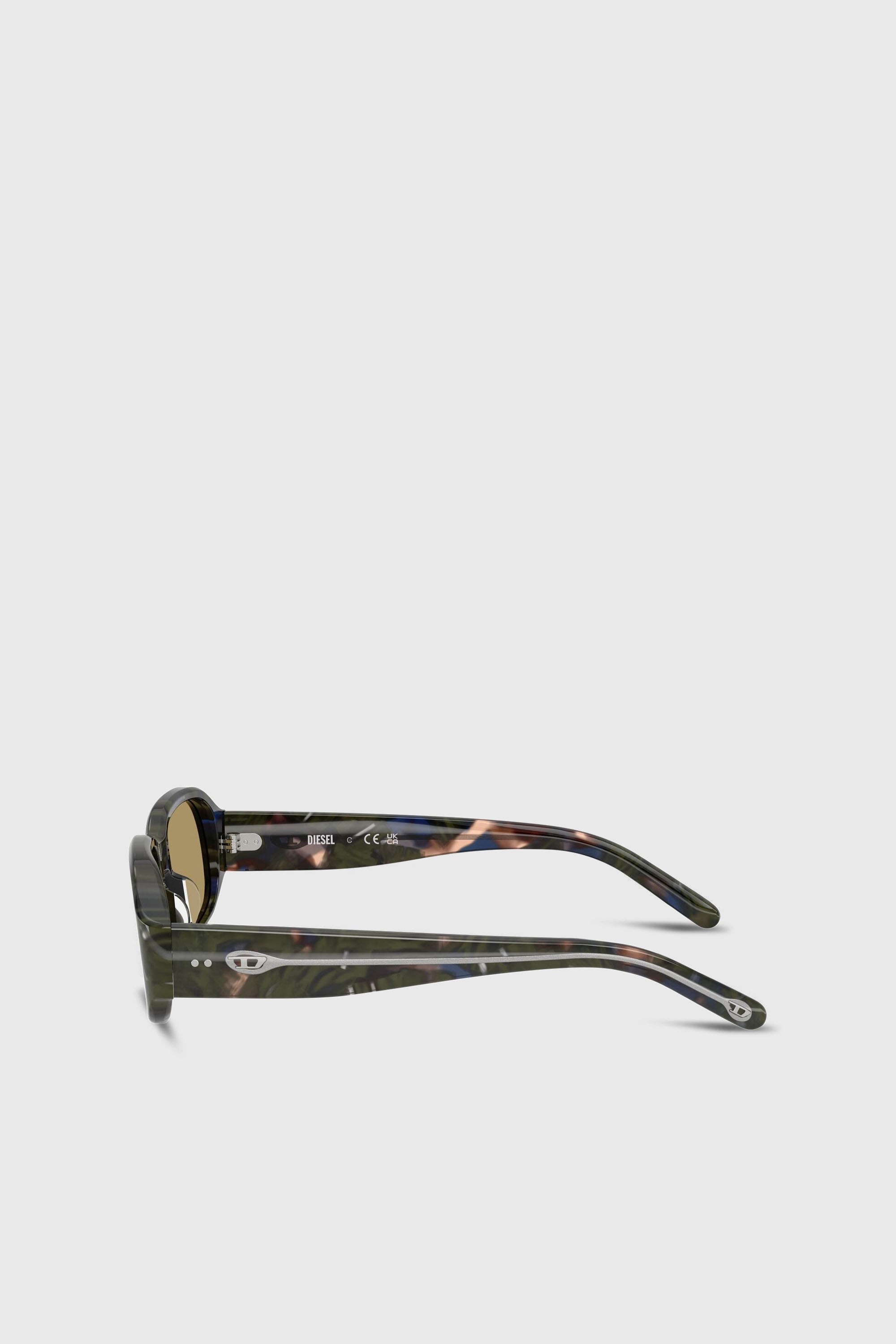 Diesel - 0DL2009U, Unisex's Rectangle sunglasses in グリーン/ブラウン - 1