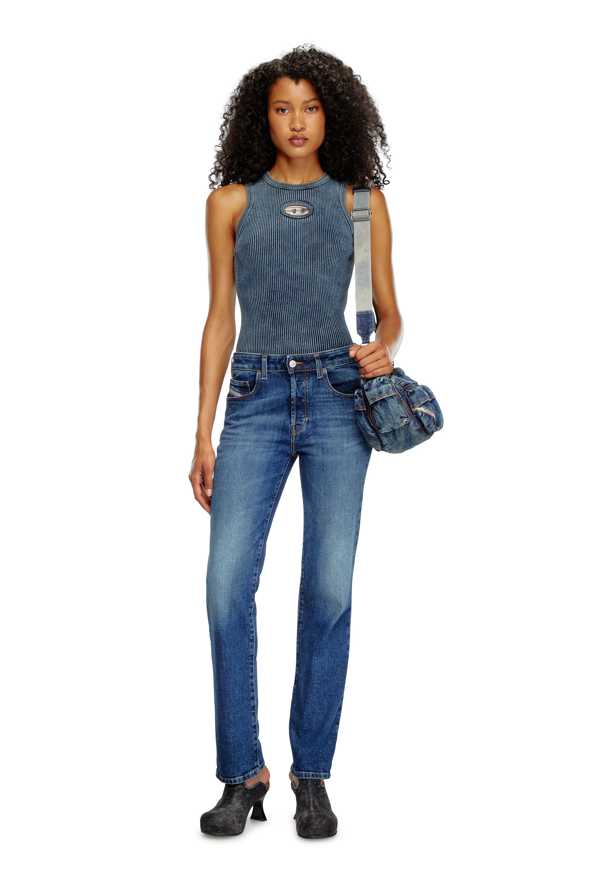 Diesel - Female's Regular Jeans 1989 D-Mine 09I28, ダークブルー - 1