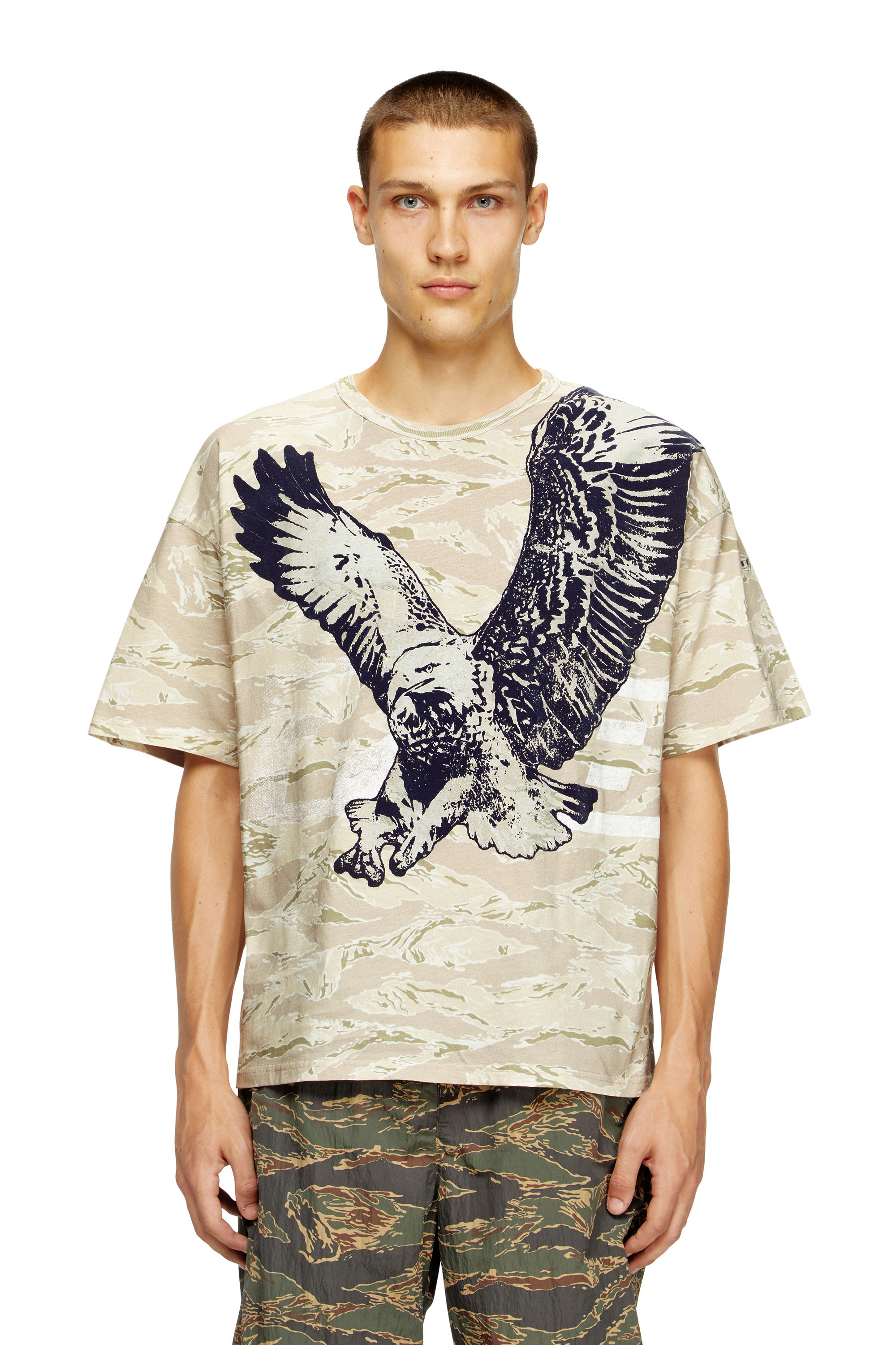 Diesel - T-BOXT-T14, Male's Tシャツ in ベージュ - 1