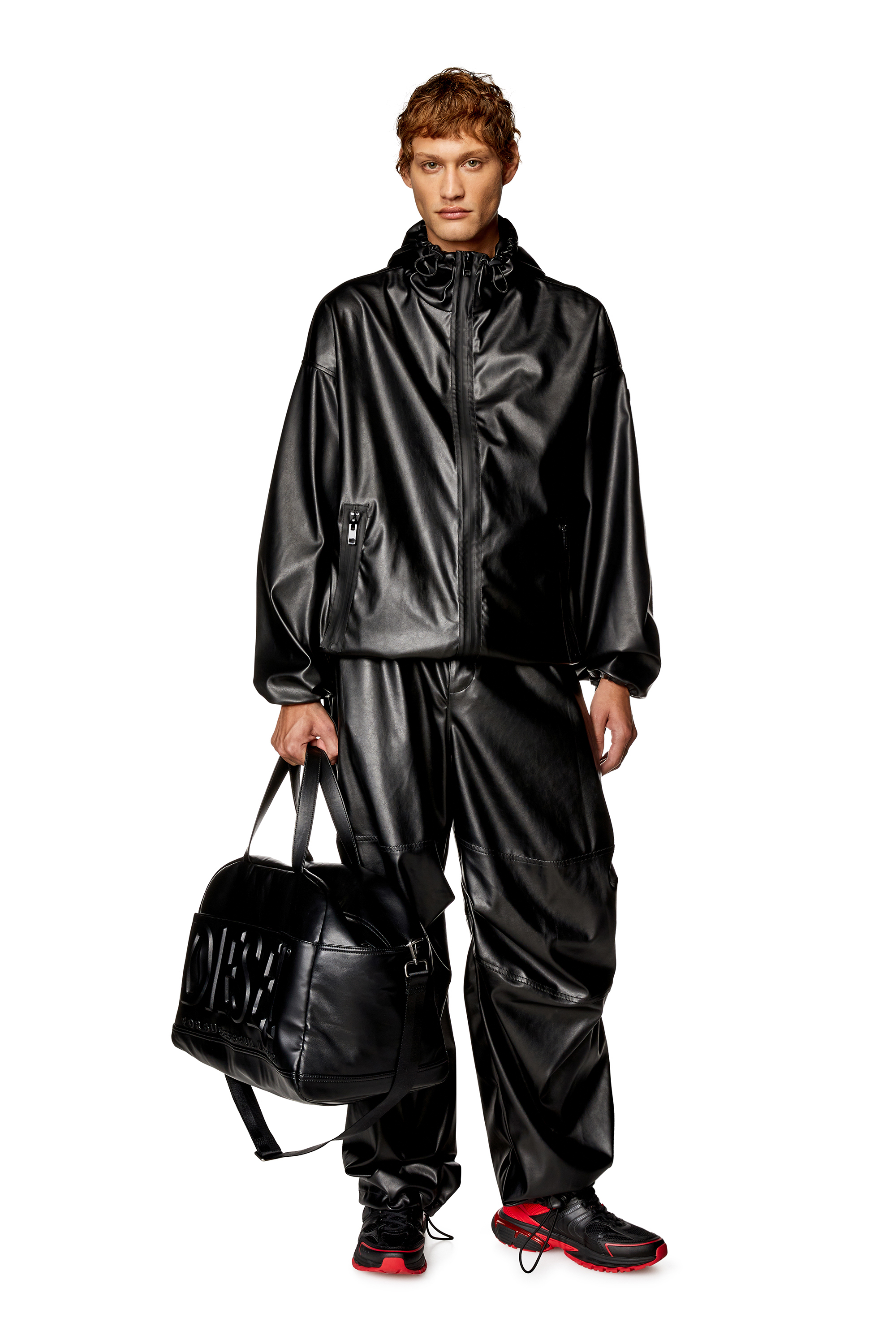 Diesel - DSL 3D DUFFLE L X, Male's Dsl 3D L-Duffle bag with extreme 3D logo in ブラック - 1