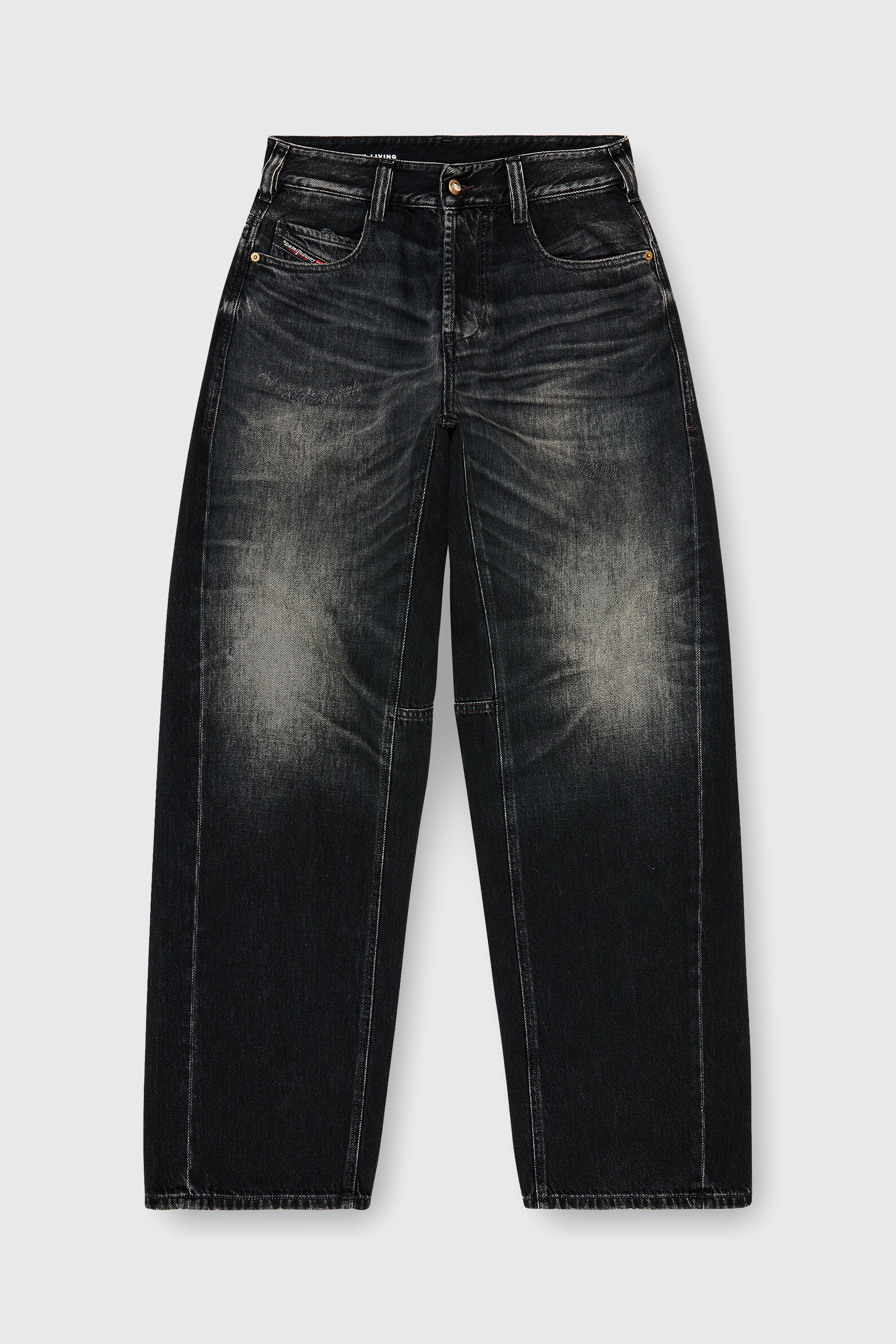 Diesel - Unisex's Relaxed Jeans 1997 D-Enim-M 09P65, ブラック/ダークグレー - 2