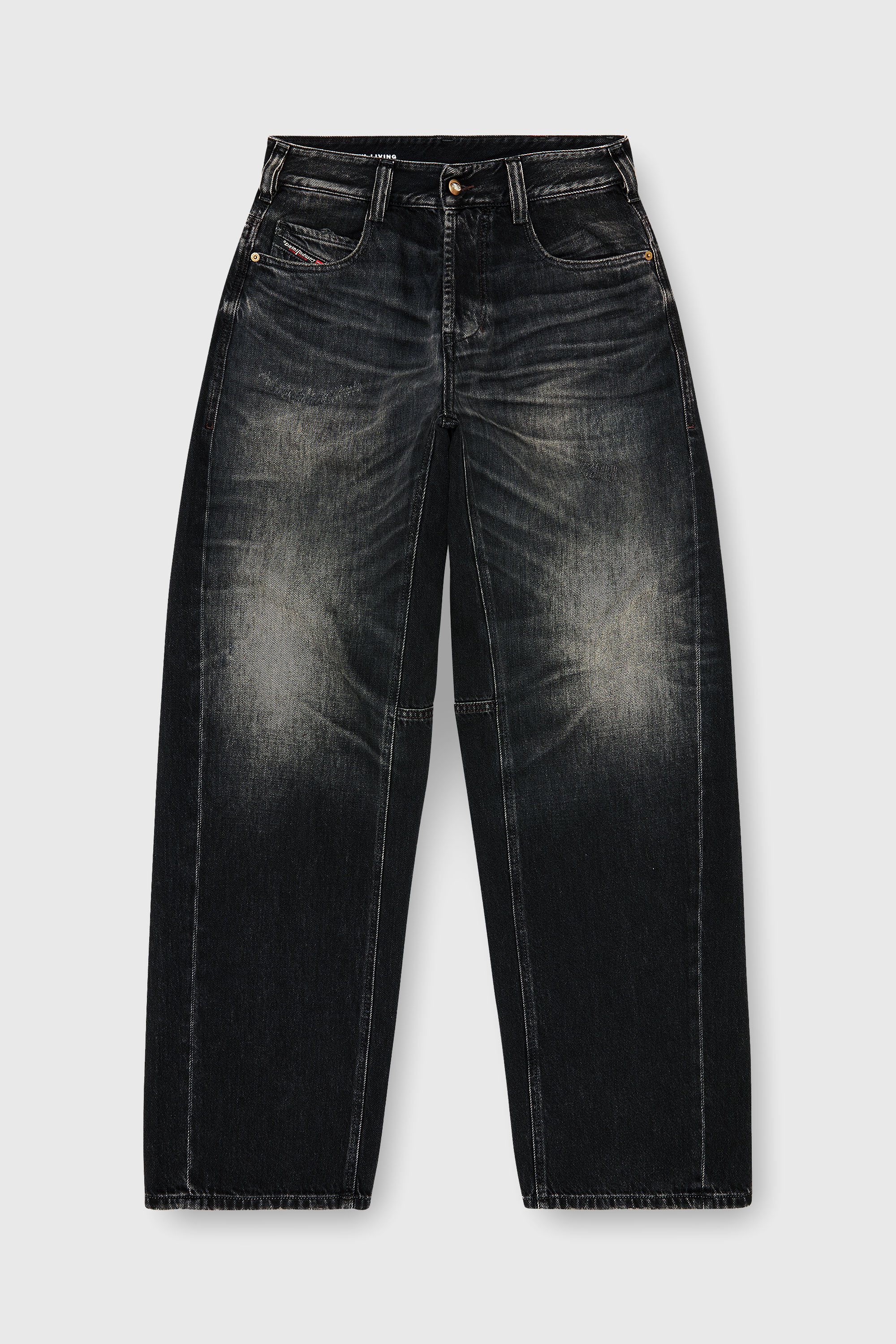 Diesel - Unisex's Relaxed Jeans 1997 D-Enim-M 09P65, ブラック/ダークグレー - 8