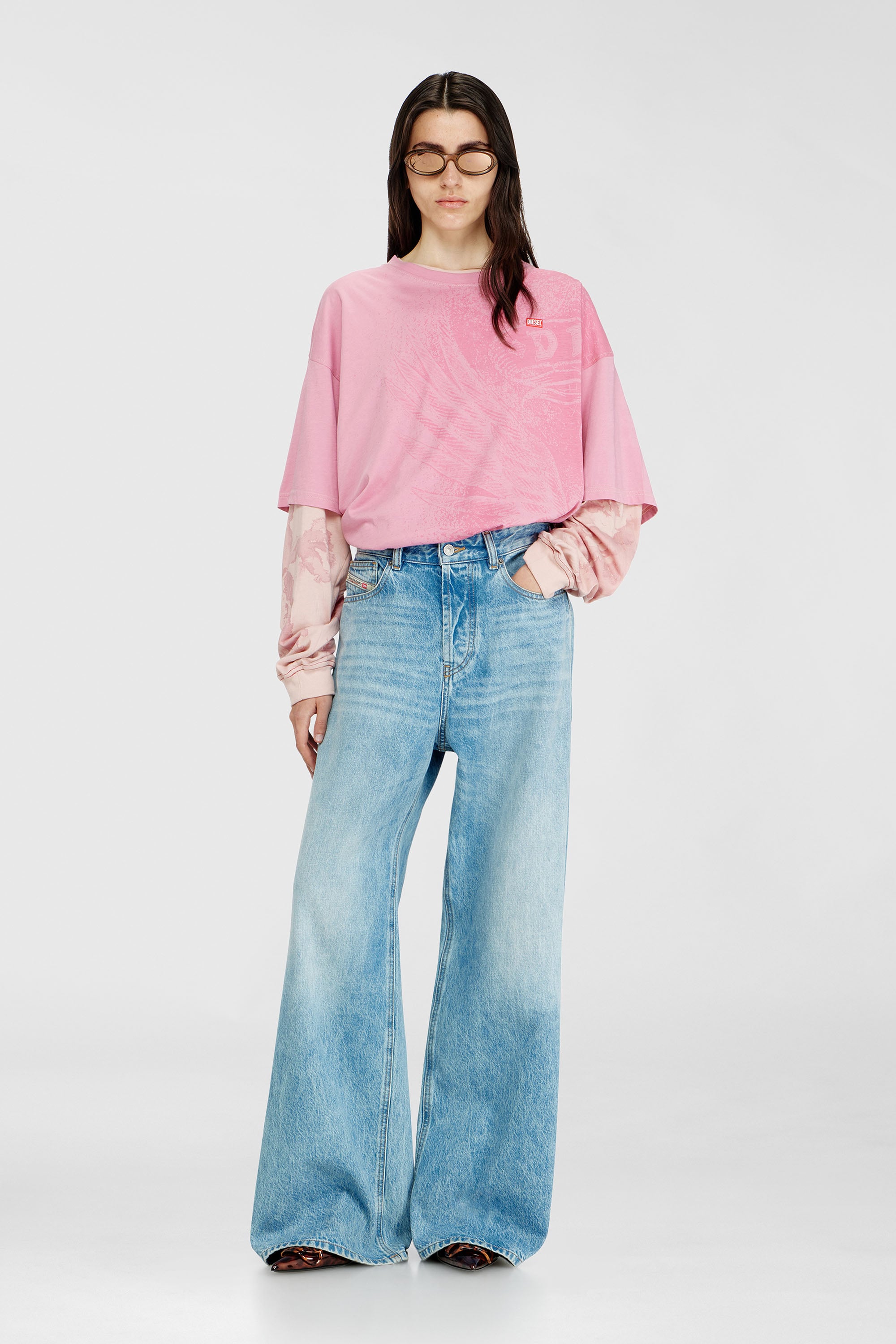 Diesel - Unisex's Relaxed Jeans 1996 D-Sire 09I29, ライトブルー - 1