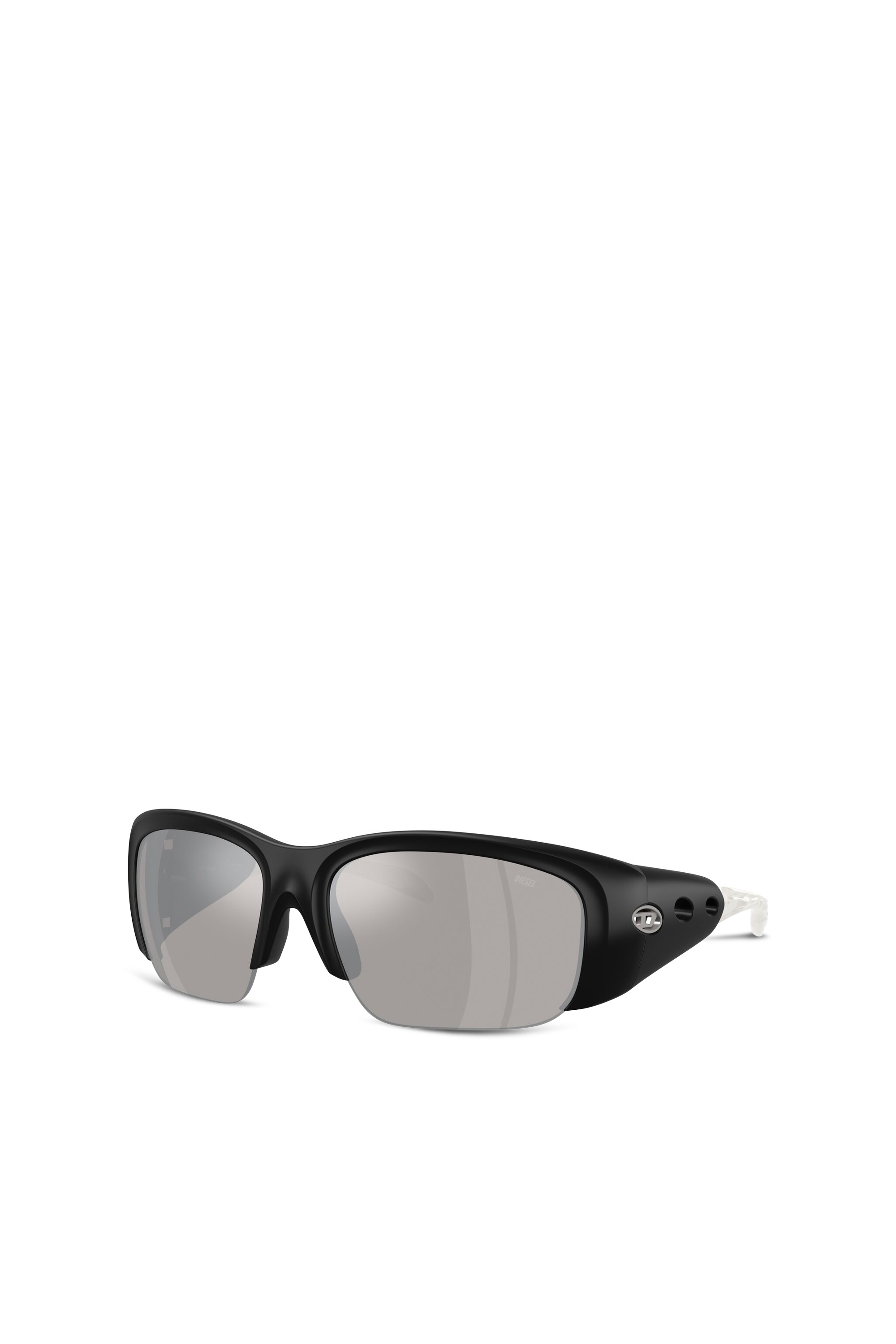 Diesel - 0DL3016U, Unisex's Wrap-around shape sunglasses in ブラック/グレー - 4