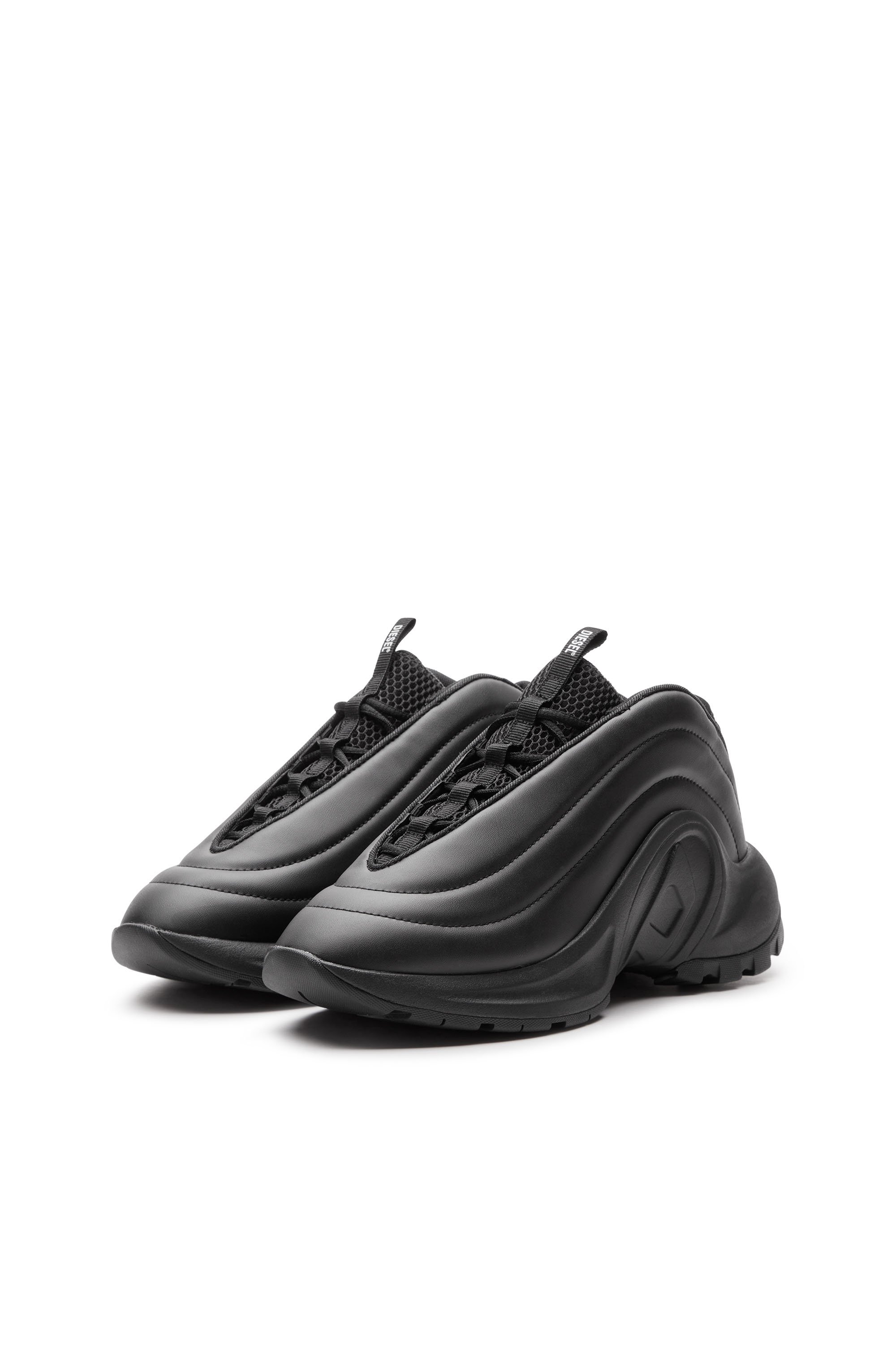 Diesel - S-D-RUNNER X, Unisex's S-D-Runner X-Slip-on sneakers with matte Oval D instep in ブラック - 8