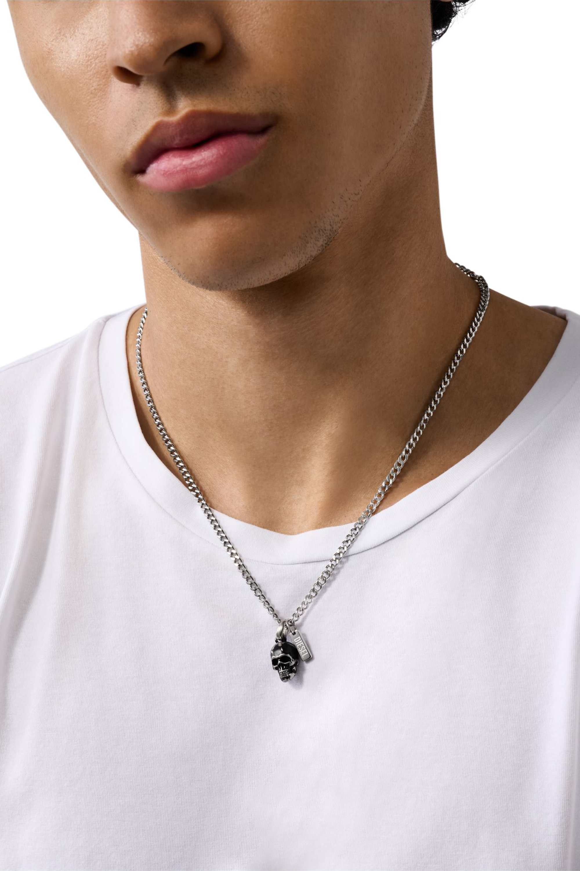 Diesel - DX1581040 JEWEL, Unisex's Stainless Steel Pendant Necklace in シルバー/ブラック - 3