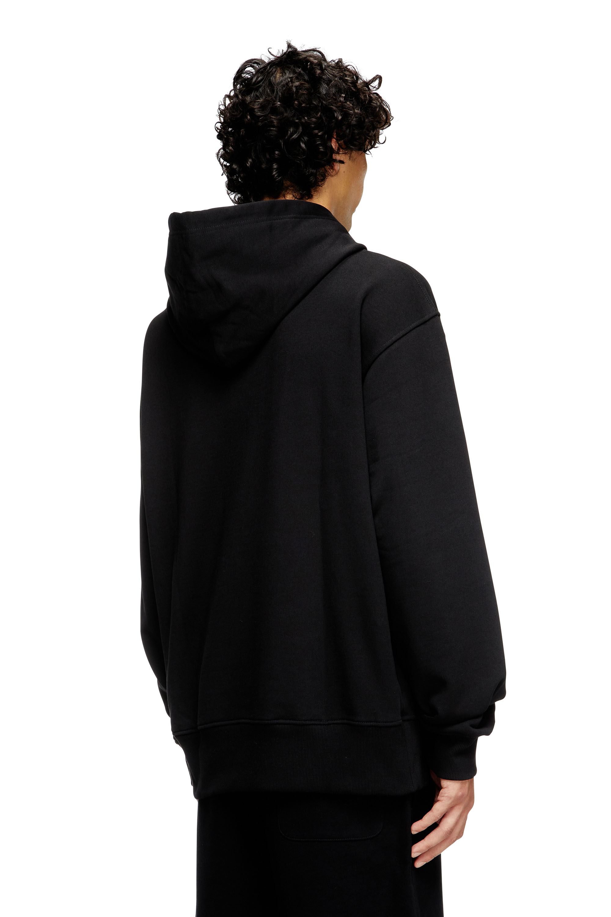 Diesel - S-MACS-HOOD-OD, Male's Hoodie with metallic logo in ブラック - 4