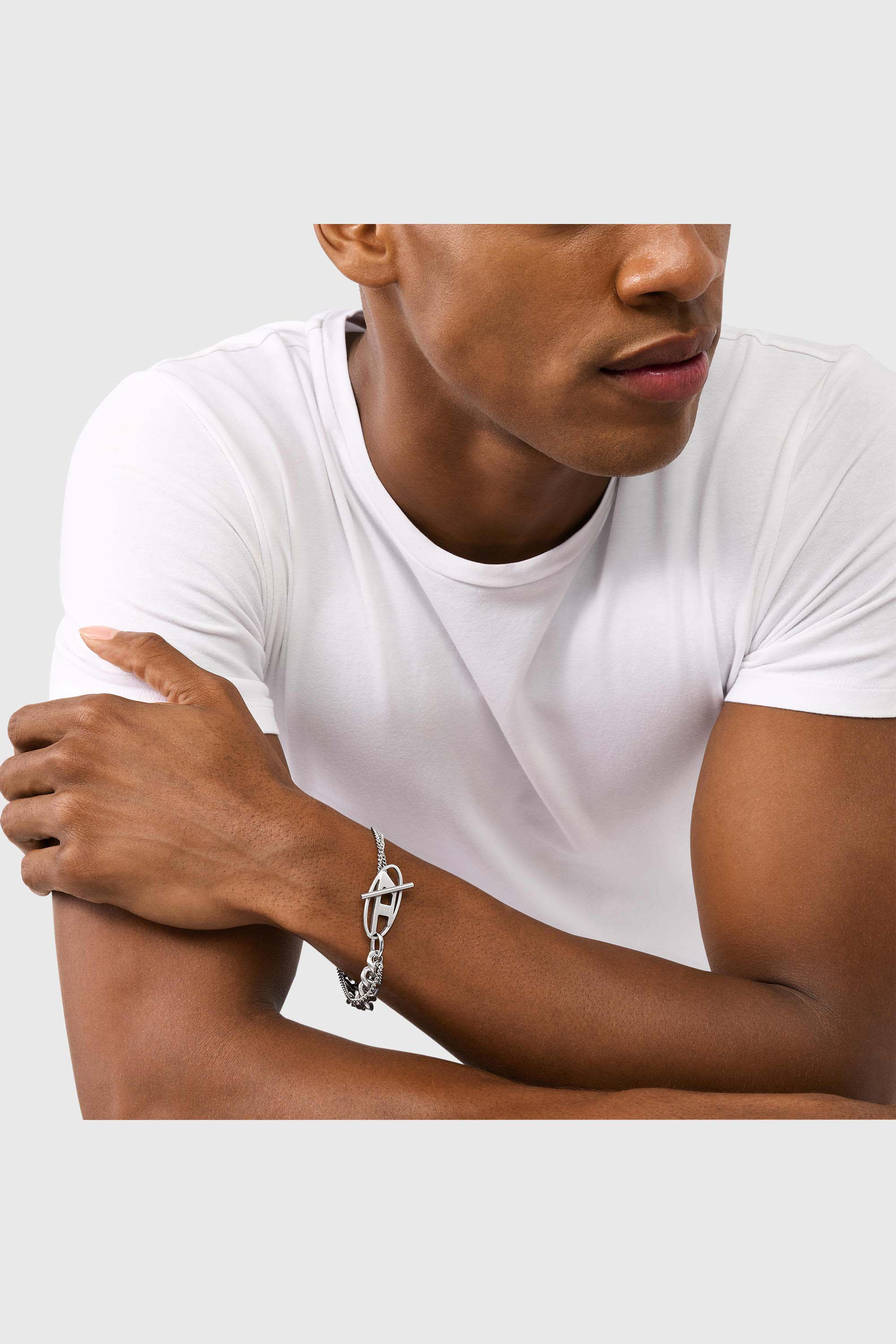 Dx1550040 Jewel シルバーチェーンブレスレット DIESEL DX1550040 JEWEL ブレスレット｜シルバー｜ウィメンズ｜DIESEL