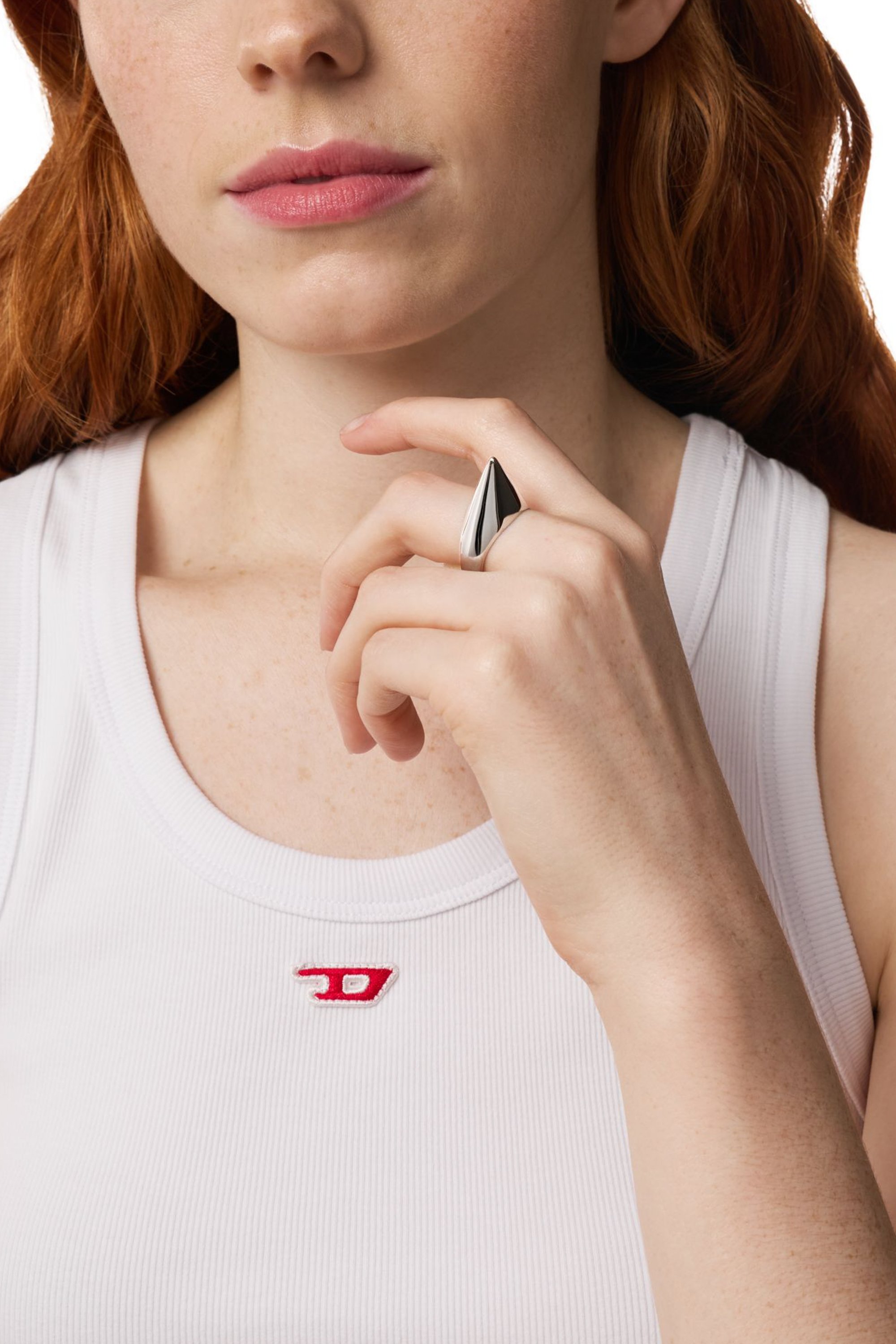 Diesel - DX1641040 JEWELLERY, Unisex's Stainless steel spike band ring in シルバー - 3