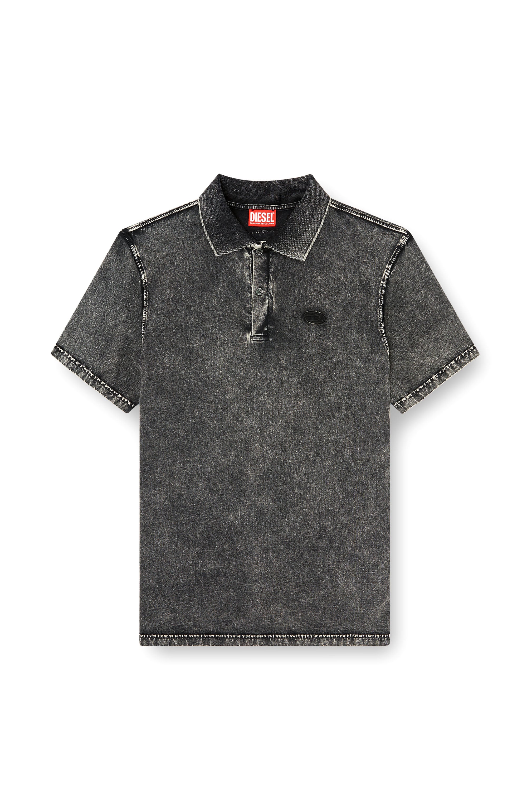 Diesel - T-REJUST-NC-DEN, Male's ポロシャツ in ダークグレー - 3